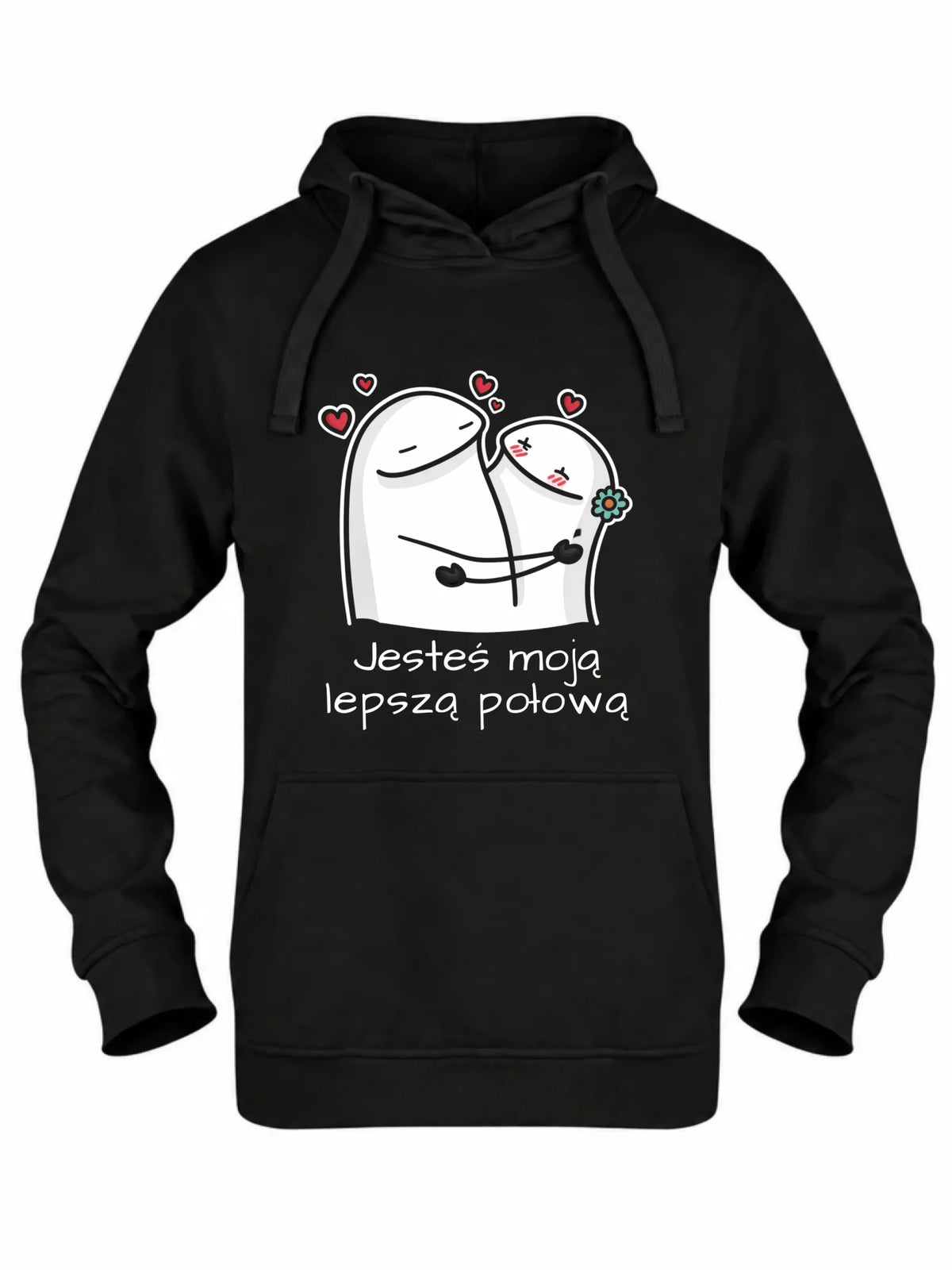 Bluza damska z kapturem - Jesteś moją lepszą połową W87