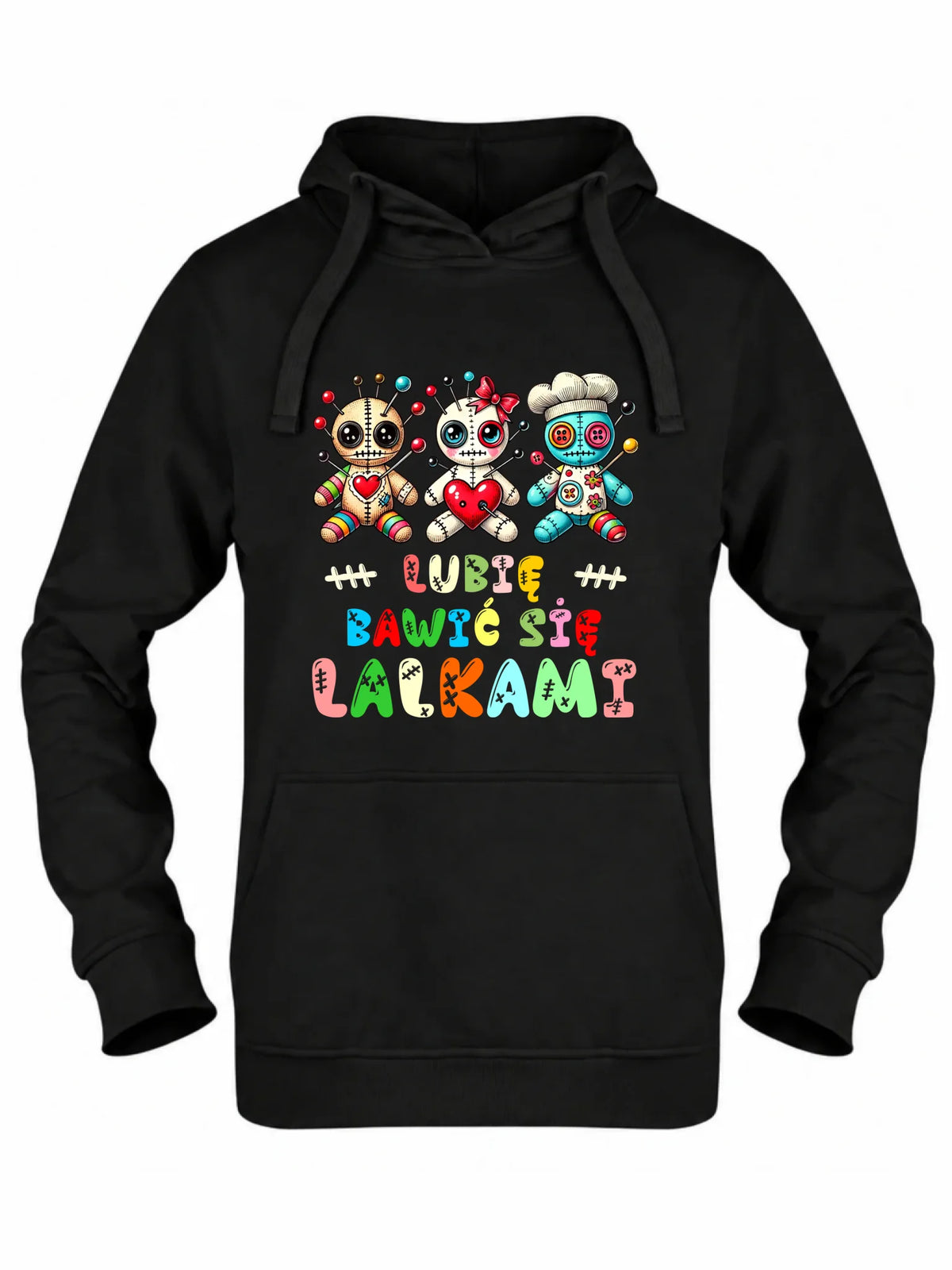 Bluza damska z kapturem - Voodoo Lubię bawić się lalkami W52