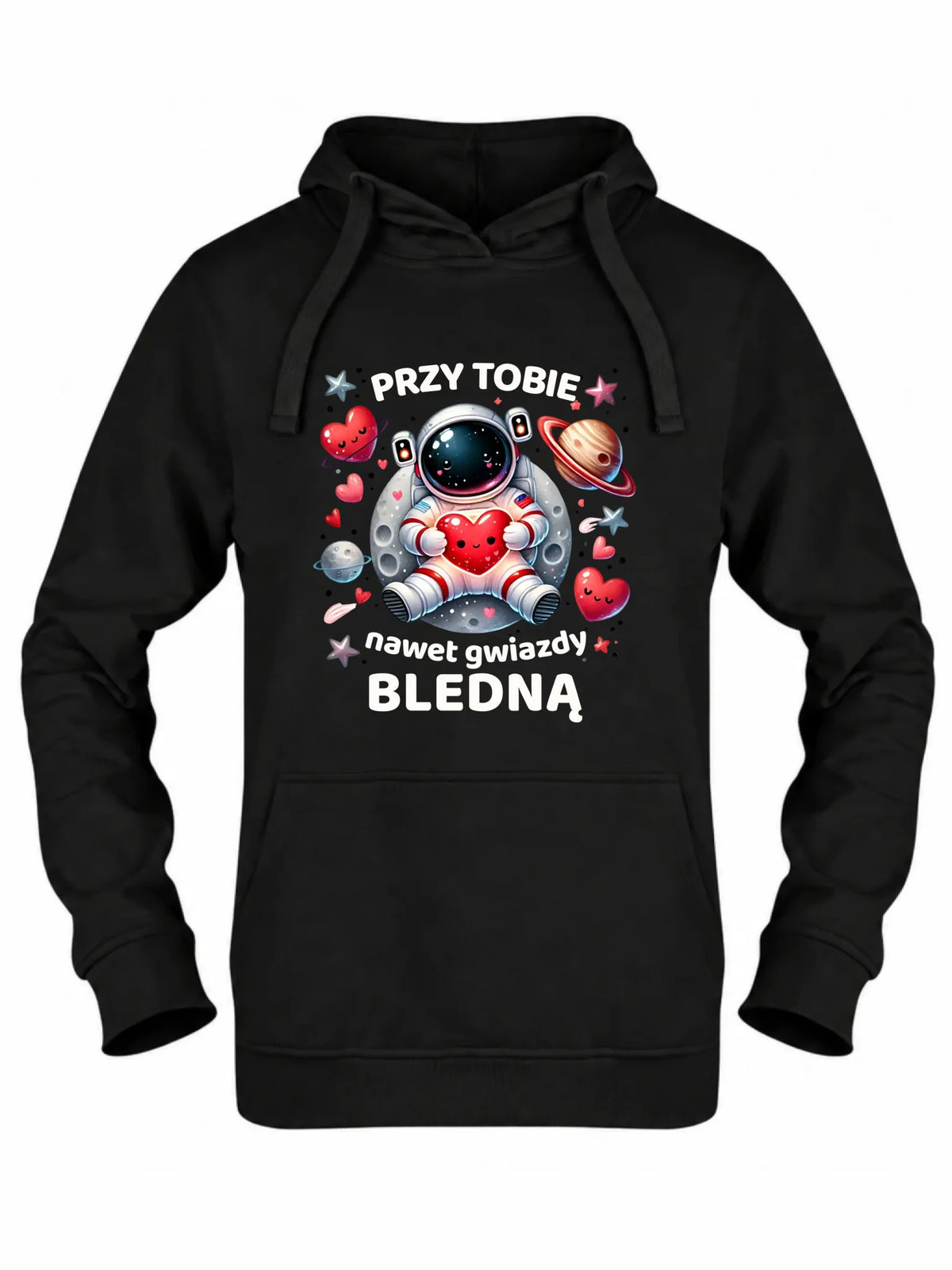 Bluza damska z kapturem - Przy Tobie nawet gwiazdy bledną W57