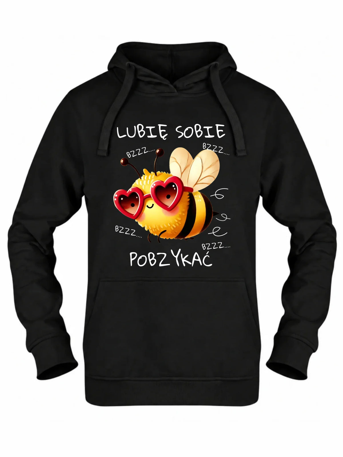 Bluza damska z kapturem - Lubię sobie pobzykać W51