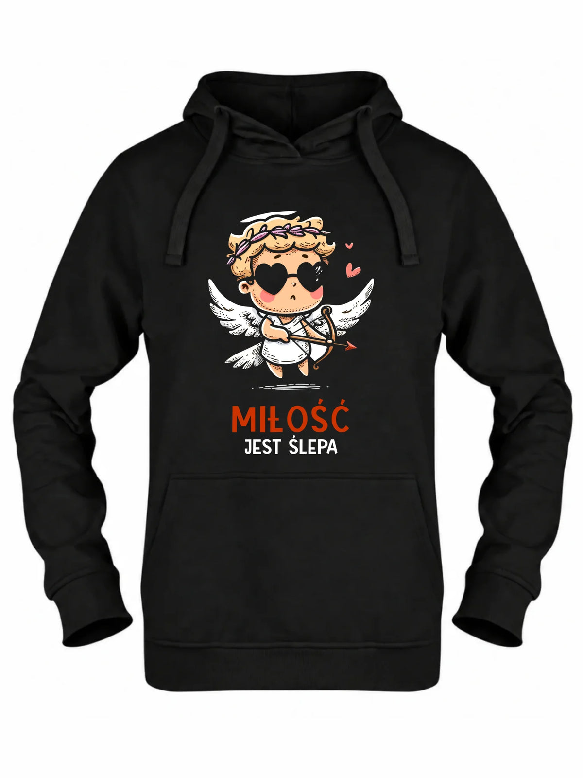 Bluza damska z kapturem - Miłość jest ślepa W48