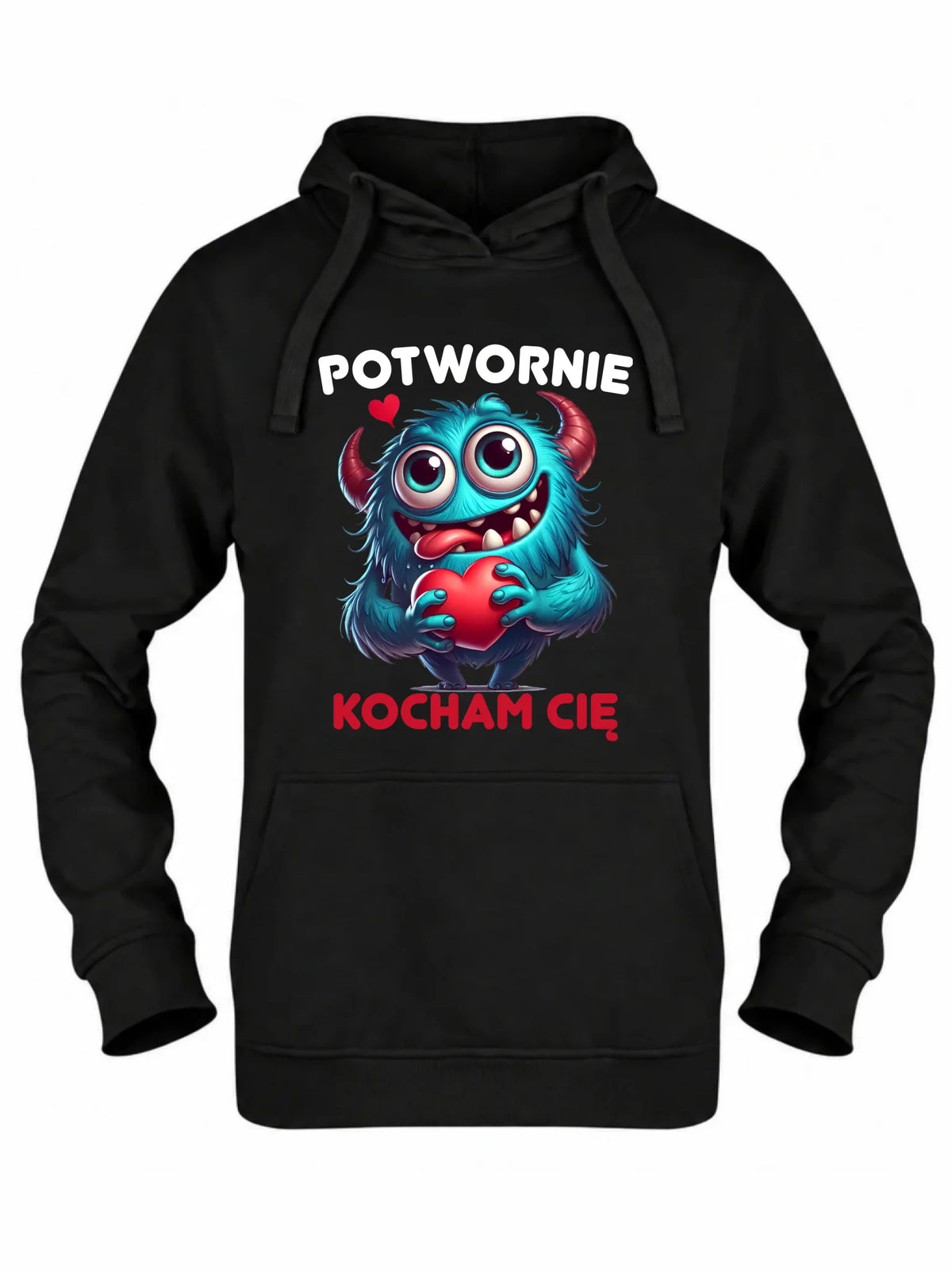 Bluza damska z kapturem - Potwornie Kocham Cię W45
