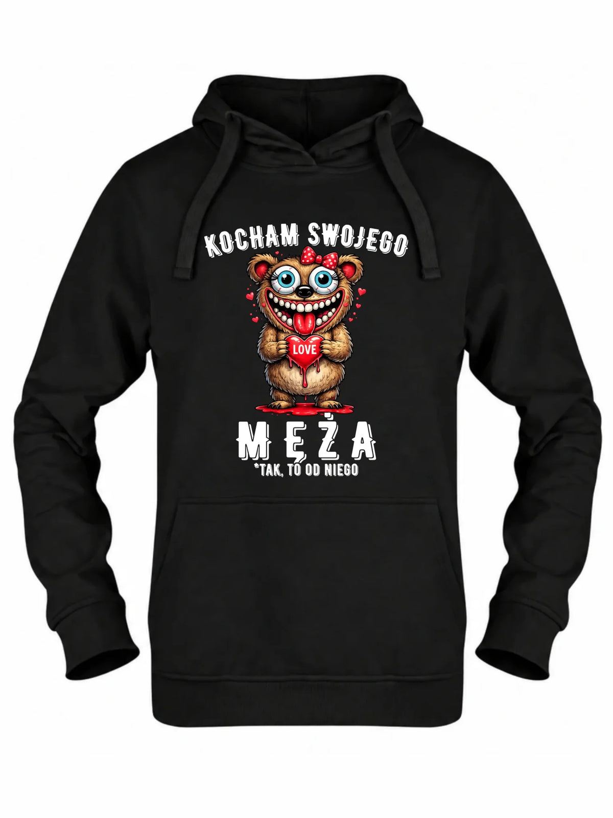 Bluza damska z kapturem dla żony - Kocham swojego męża W22