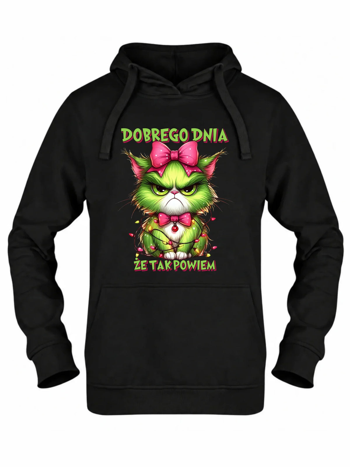 Bluza damska z kapturem świąteczna - prezent dla niej - Grinch dobrego dnia, że tak powiem BN153