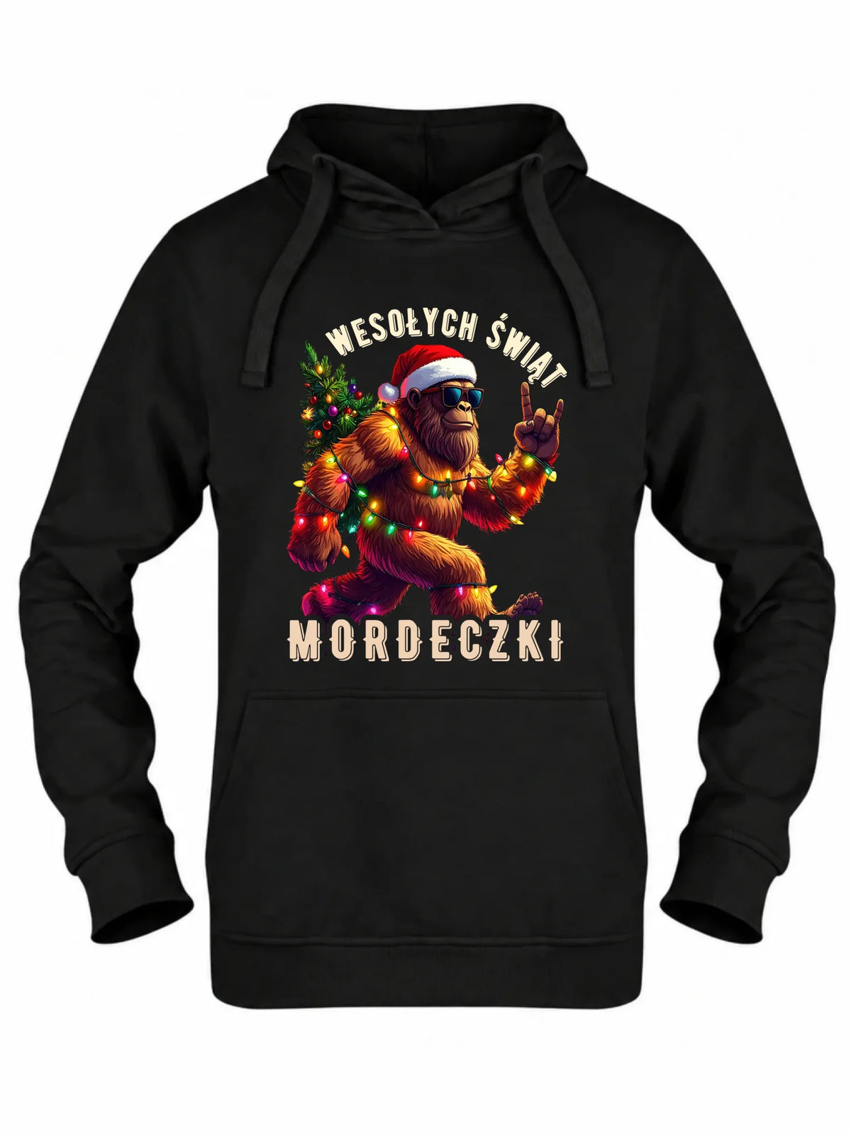 Bluza damska z kapturem świąteczna - prezent na święta - Yeti Wesołych Świąt mordeczki BN152
