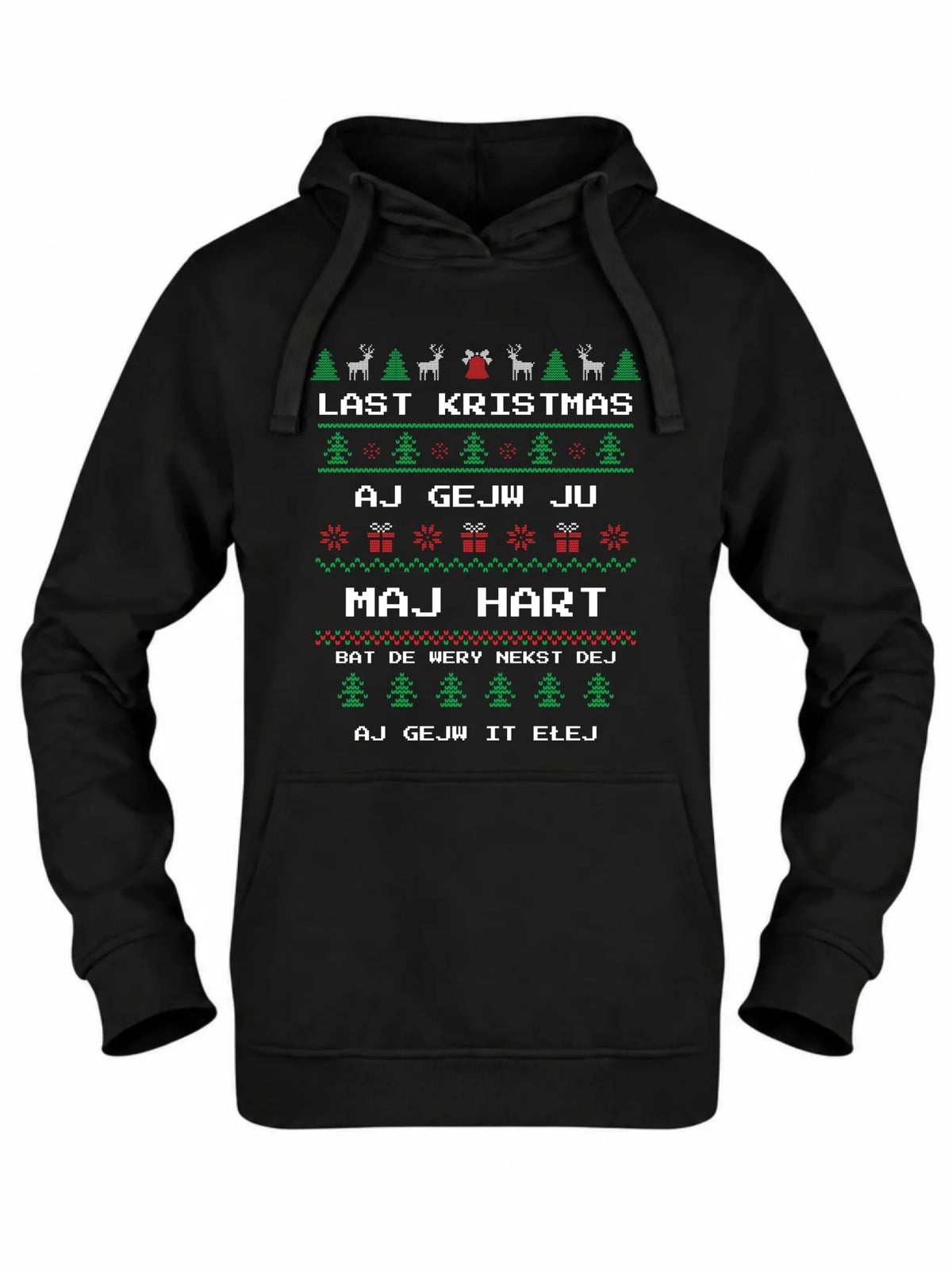 Bluza damska z kapturem świąteczna - Last kristmas aj gejw ju maj hart BN13