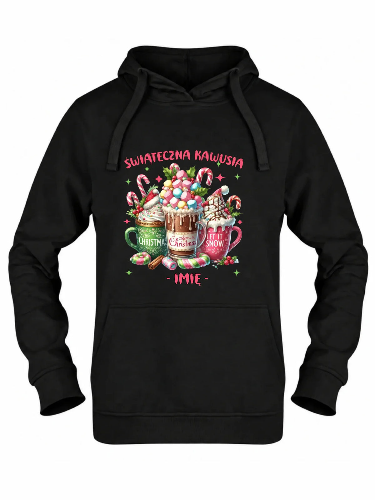 Bluza damska z kapturem świąteczna - Świąteczna kawusia - personalizowana BN29