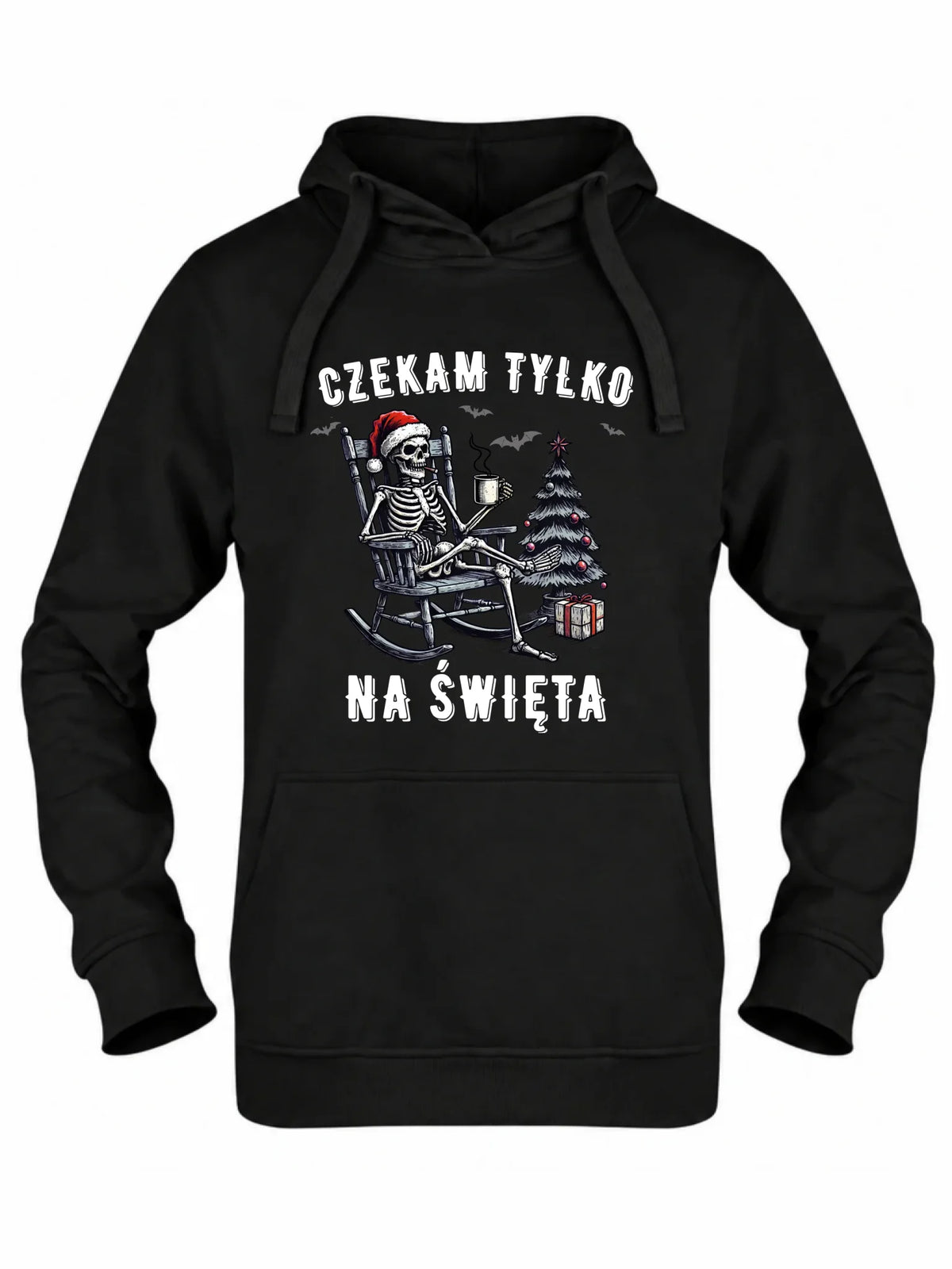 Bluza damska z kapturem świąteczna - Czekam tylko na święta BN56