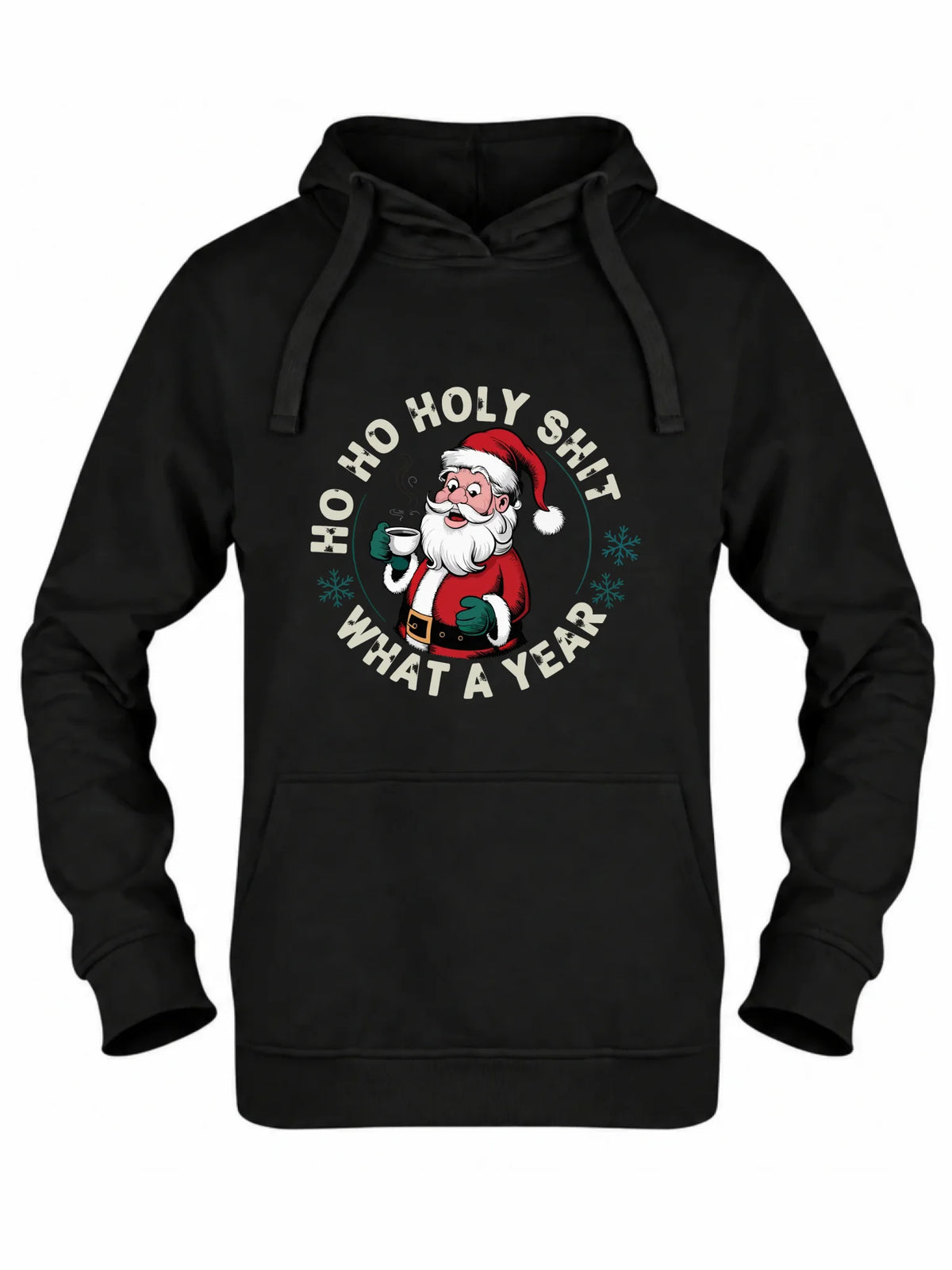 Bluza damska z kapturem świąteczna - Ho ho holy shit what a year BN74
