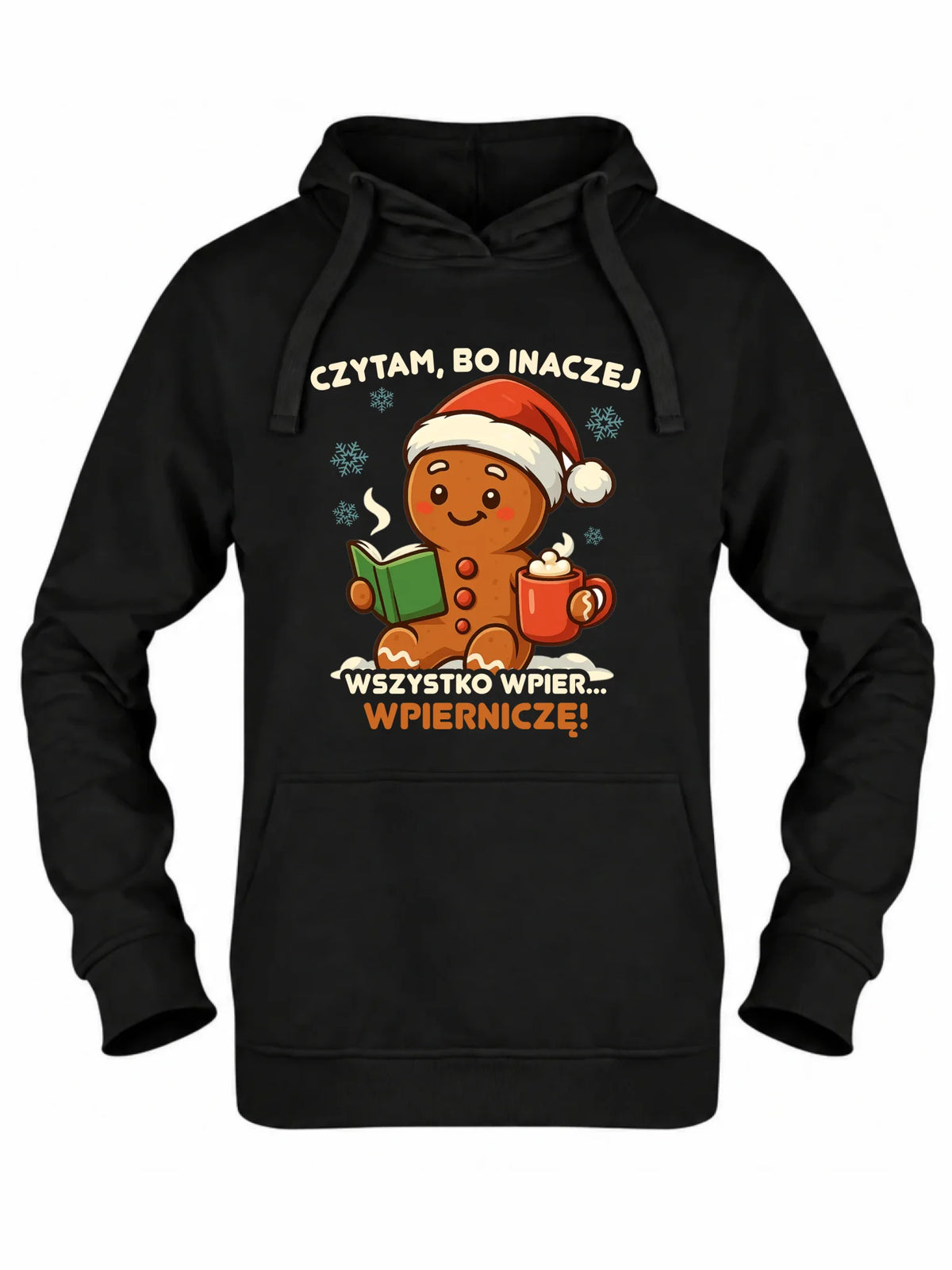 Bluza damska z kapturem świąteczna - Czytam, bo inaczej wszystko wpier... wpierniczę BN79