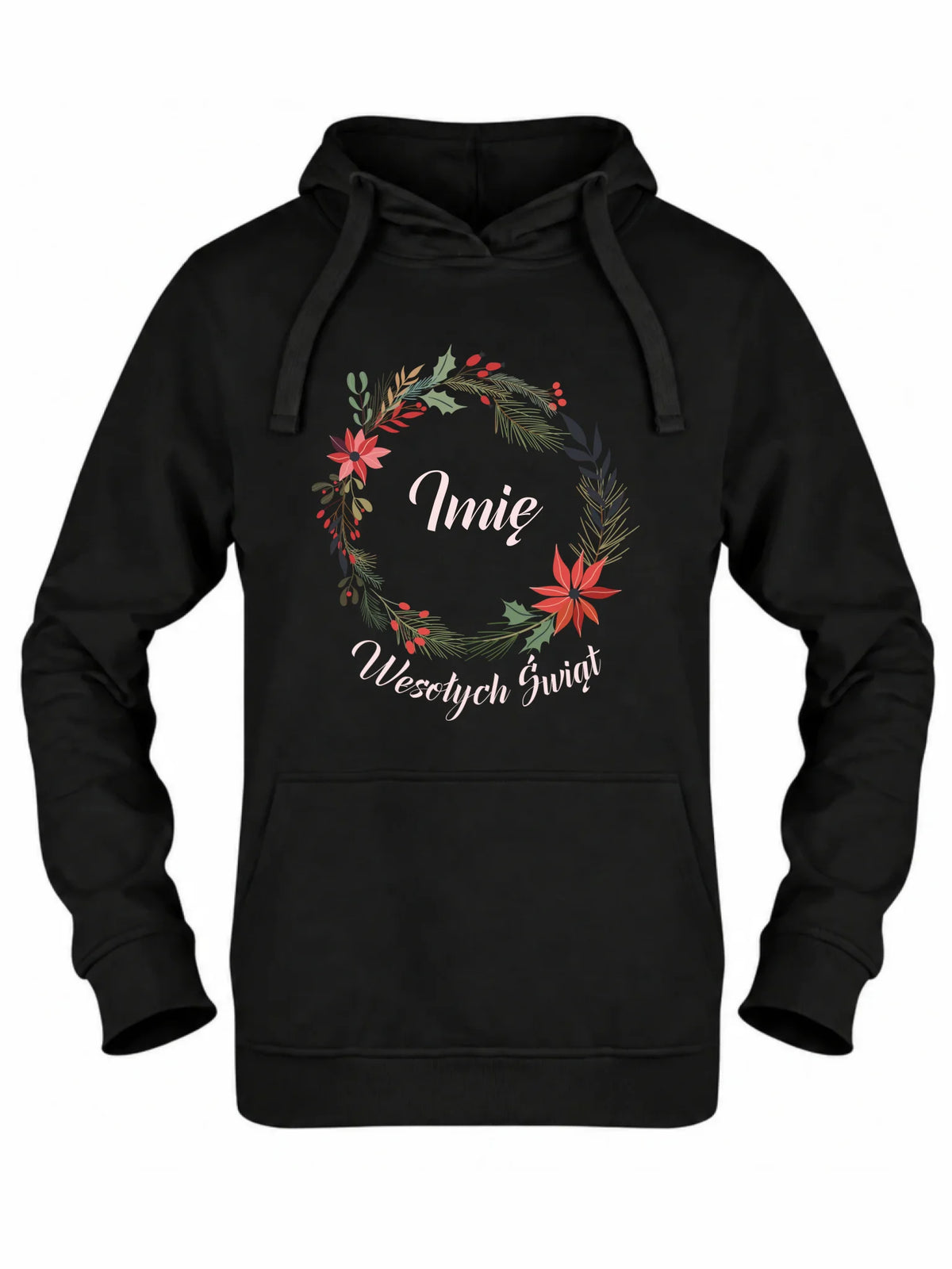 Bluza damska z kapturem świąteczna - Wesołych Świąt - personalizowana BN19