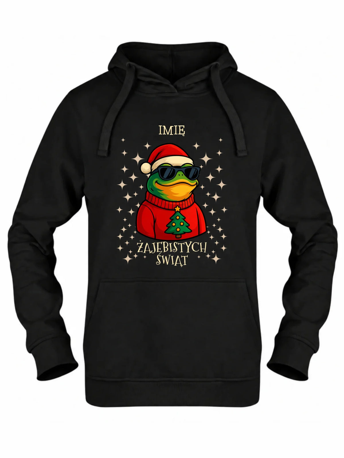Bluza damska z kapturem świąteczna - Żajebistych Świąt - personalizowana BN144