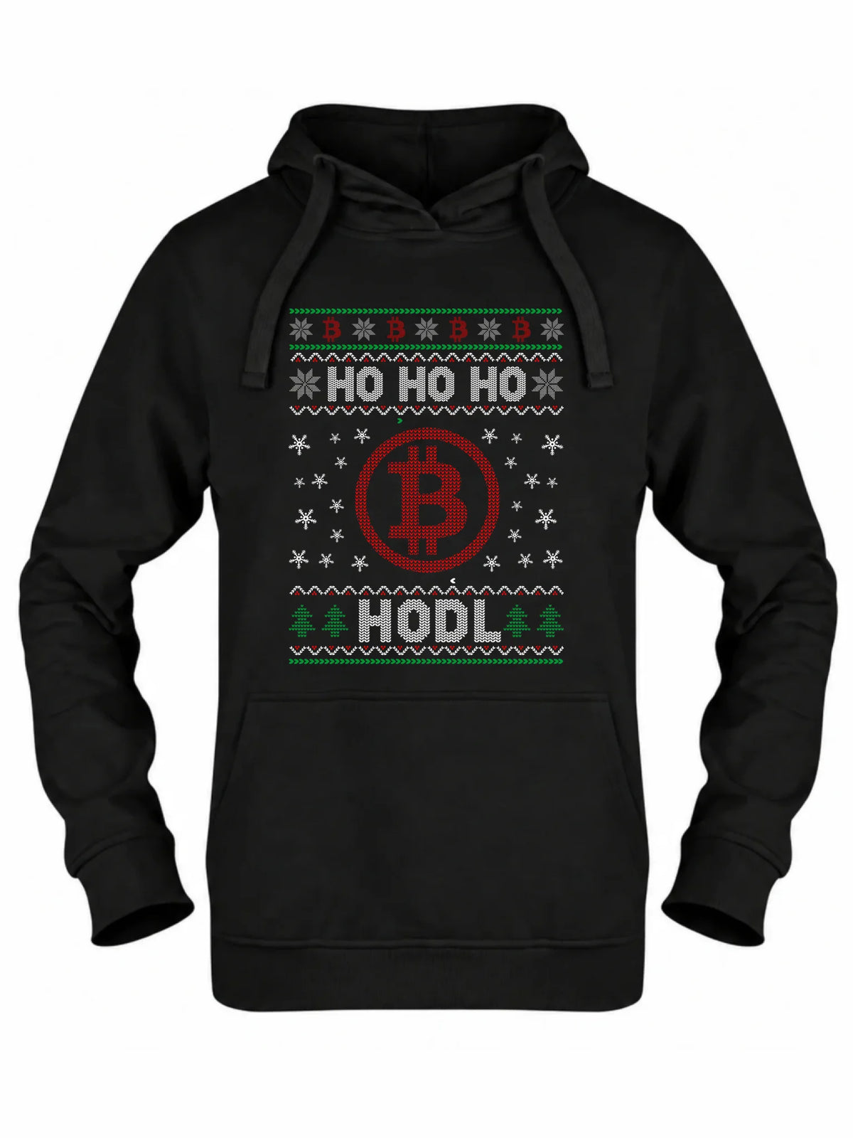 Bluza damska z kapturem świąteczna - Bitcoin - Ho Ho hodl BN103