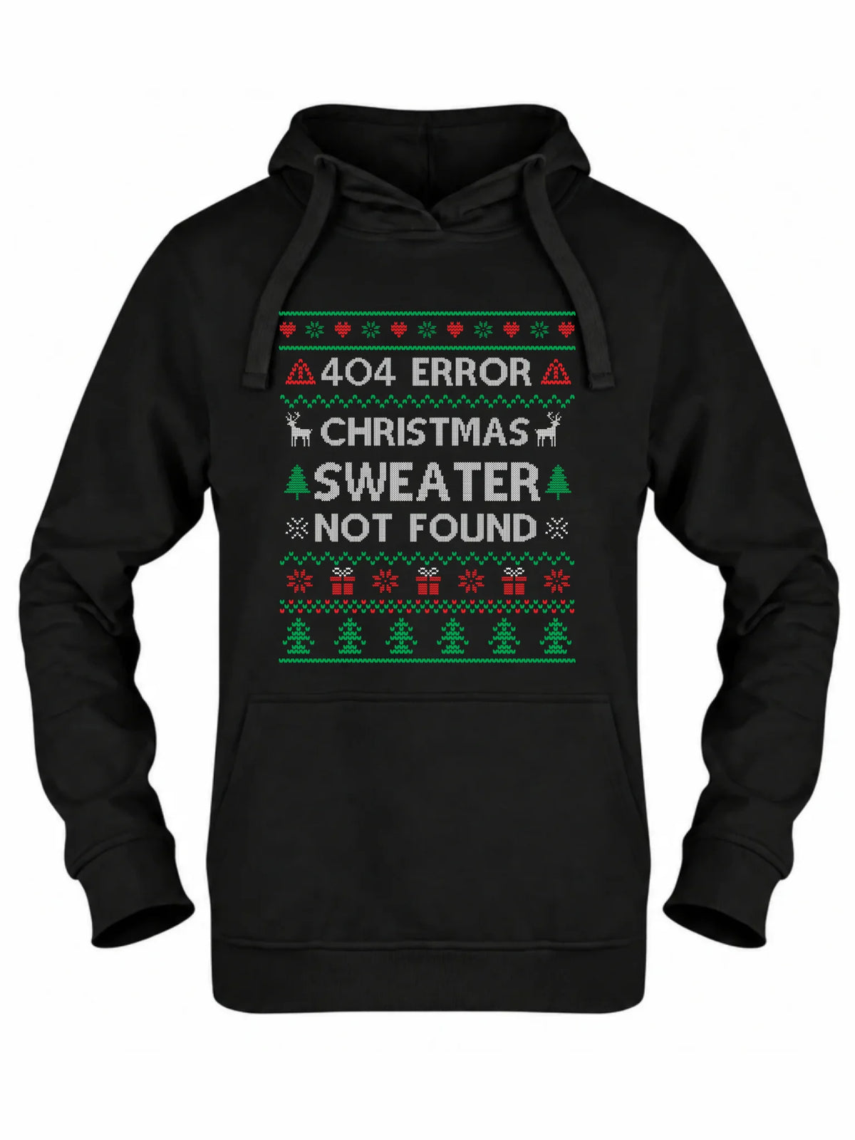 Bluza męska z kapturem świąteczna - Error 404 Christmas sweater not found BN107