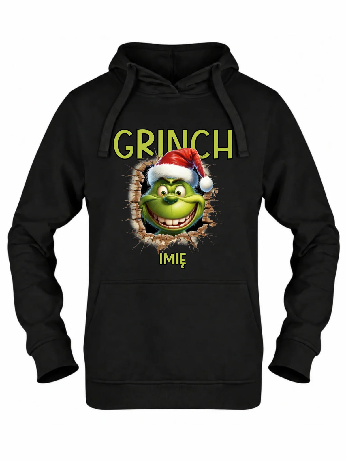 Bluza damska z kapturem świąteczna - Grinch - personalizowana BN112