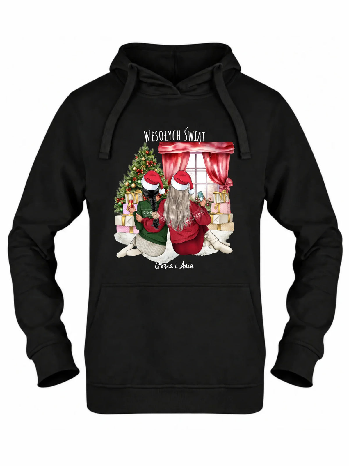 Bluza damska z kapturem świąteczna - prezent dla przyjaciółki - 2-4 przyjaciółek - personalizowana PR06