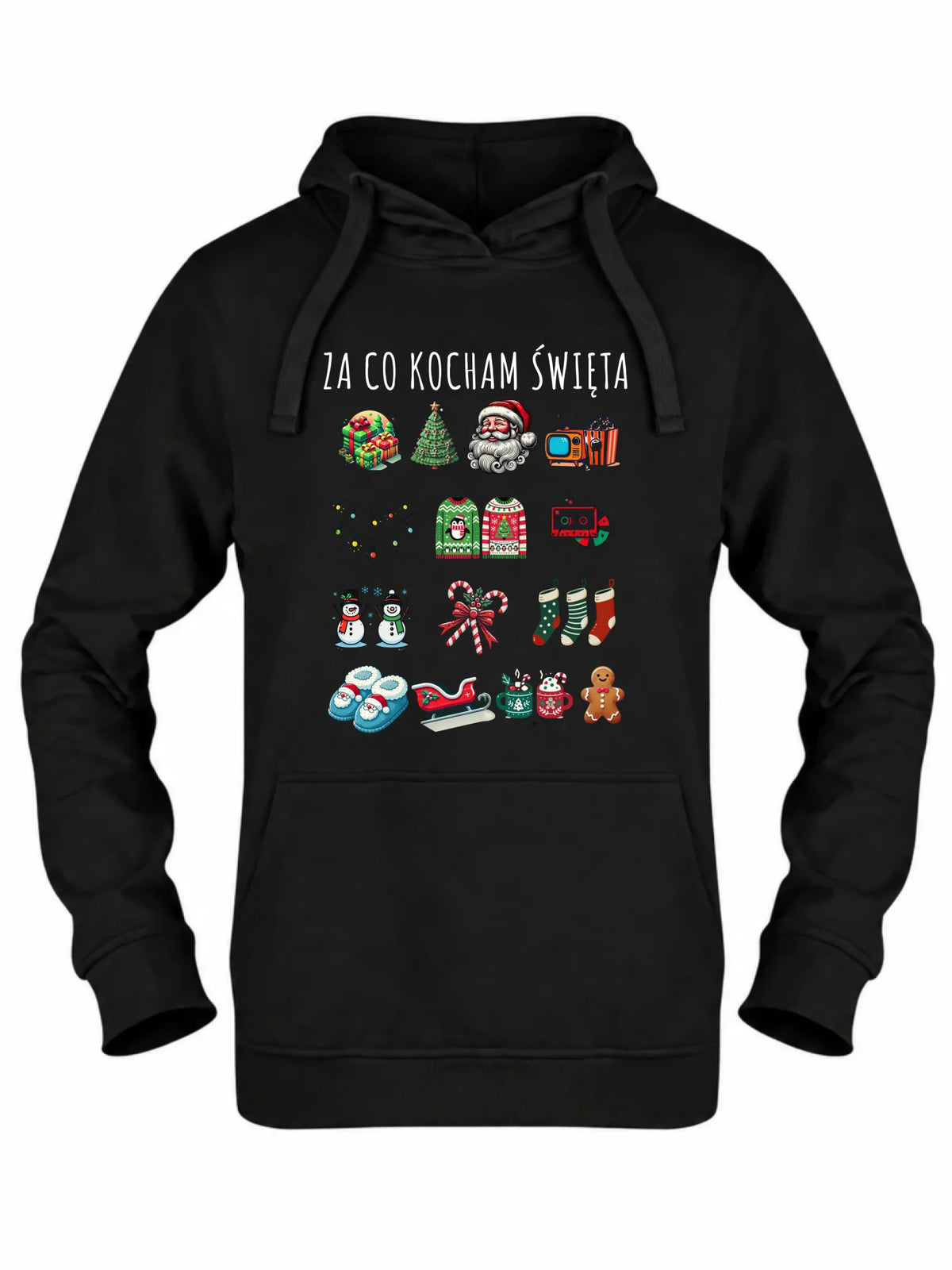 Bluza damska z kapturem świąteczna - Za co kocham święta BN130