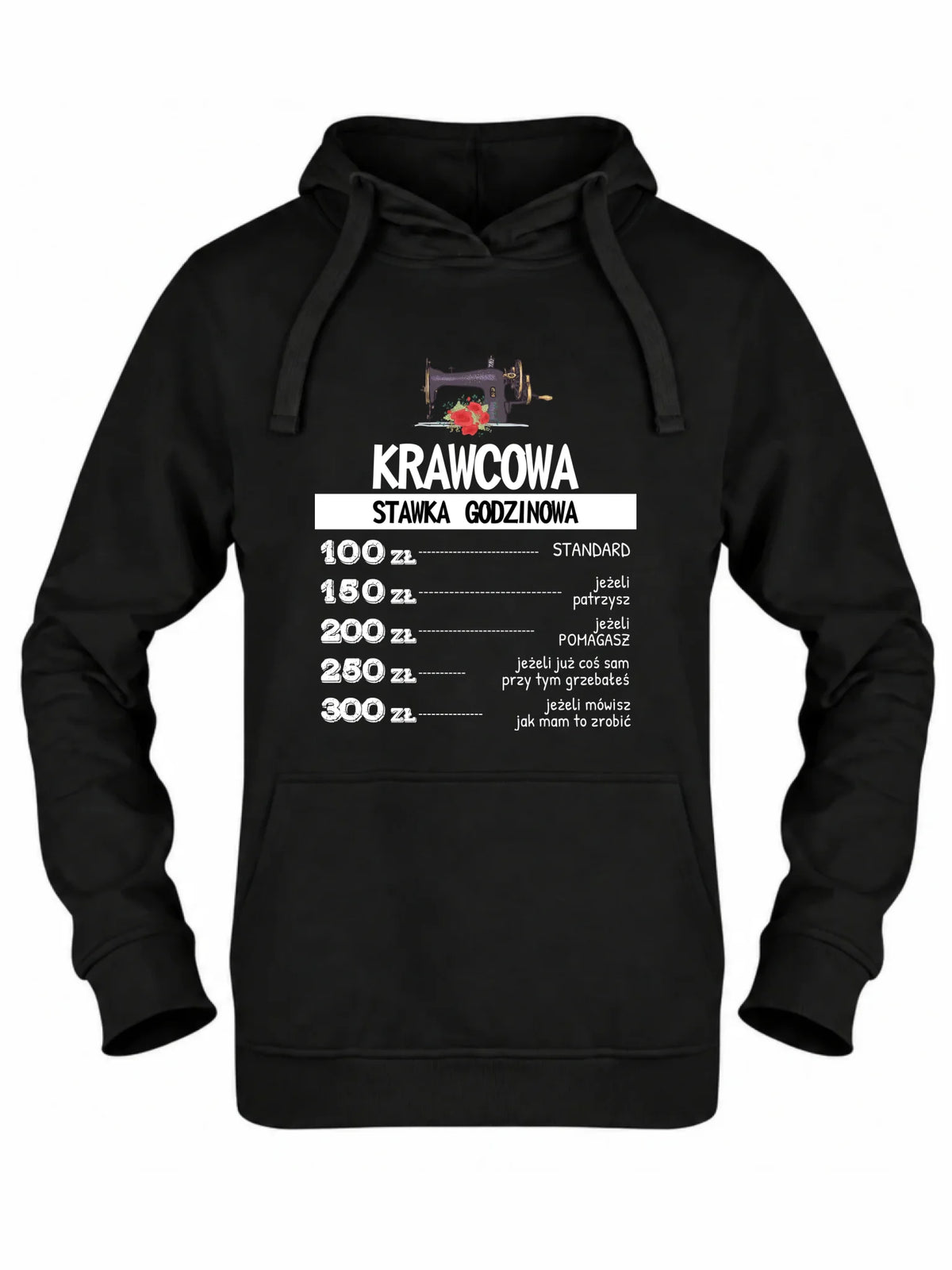 Bluza damska z kapturem szyciowa dla krawcowej - Stawka godzinowa HS26