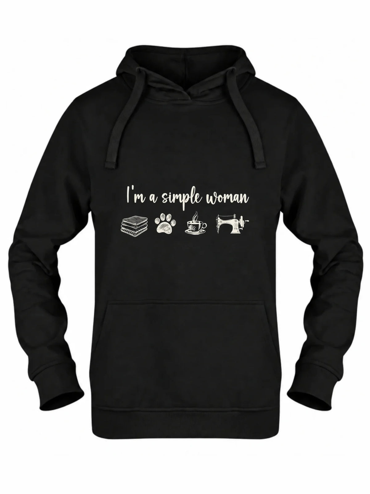 Bluza damska z kapturem szyciowa dla krawcowej - I'm a simple woman HS20