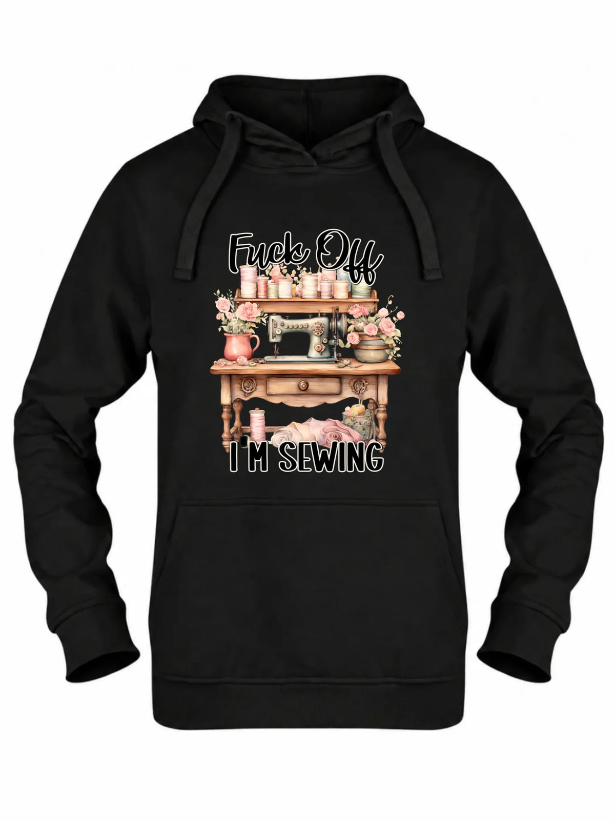 Bluza damska z kapturem szyciowa dla krawcowej - Fck off im sewing HS16