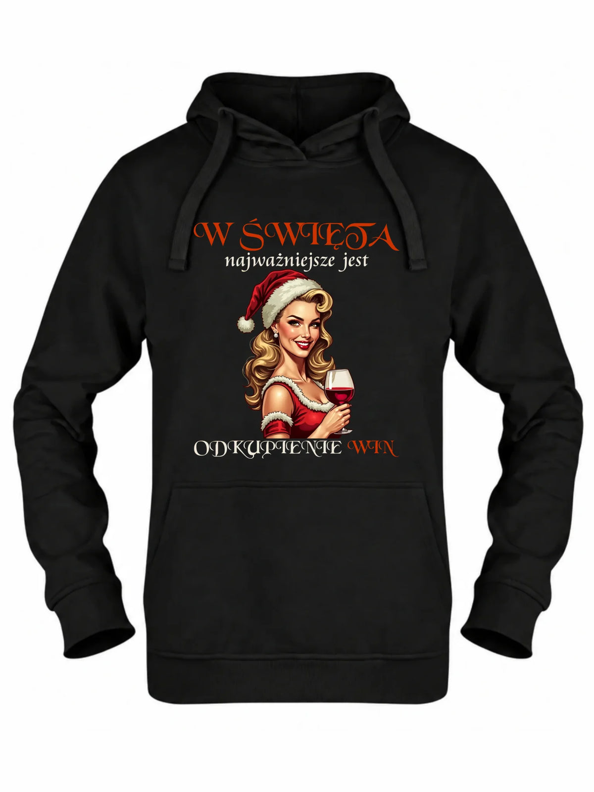 Bluza damska z kapturem świąteczna - Odkupienie win BN04