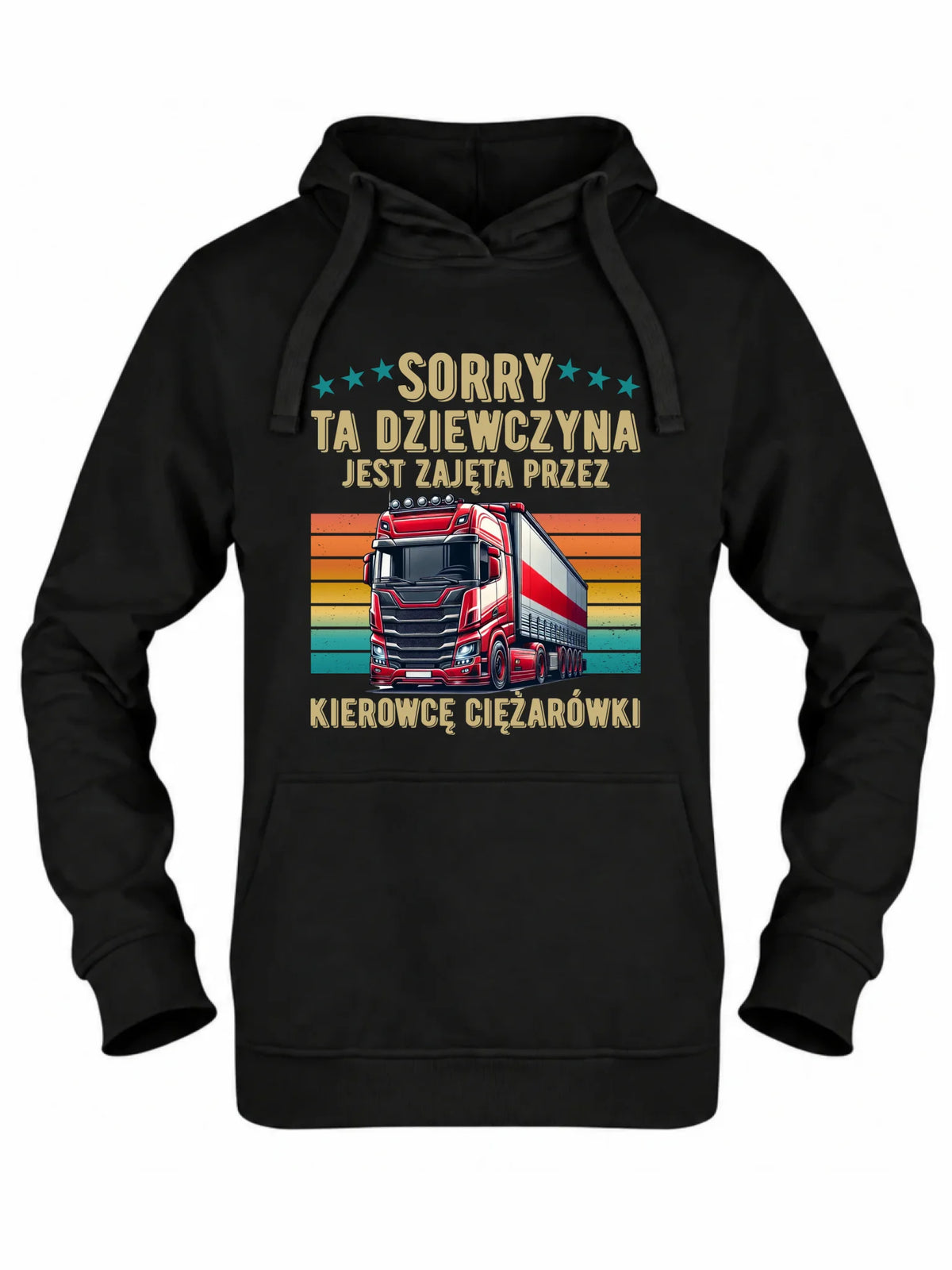 Bluza damska z kapturem - Ta dziewczyna jest zajęta przez kierowcę ciężarówki ZKT12