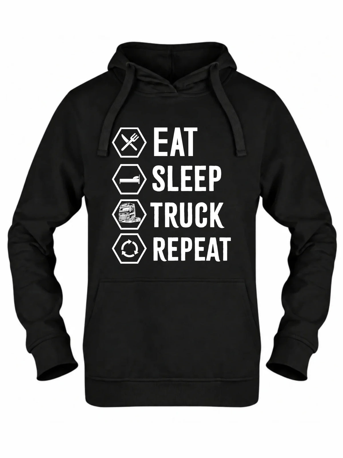 Bluza damska z kapturem dla kierowcy ciężarówki - Eat Sleep Truck Repeat ZKT05