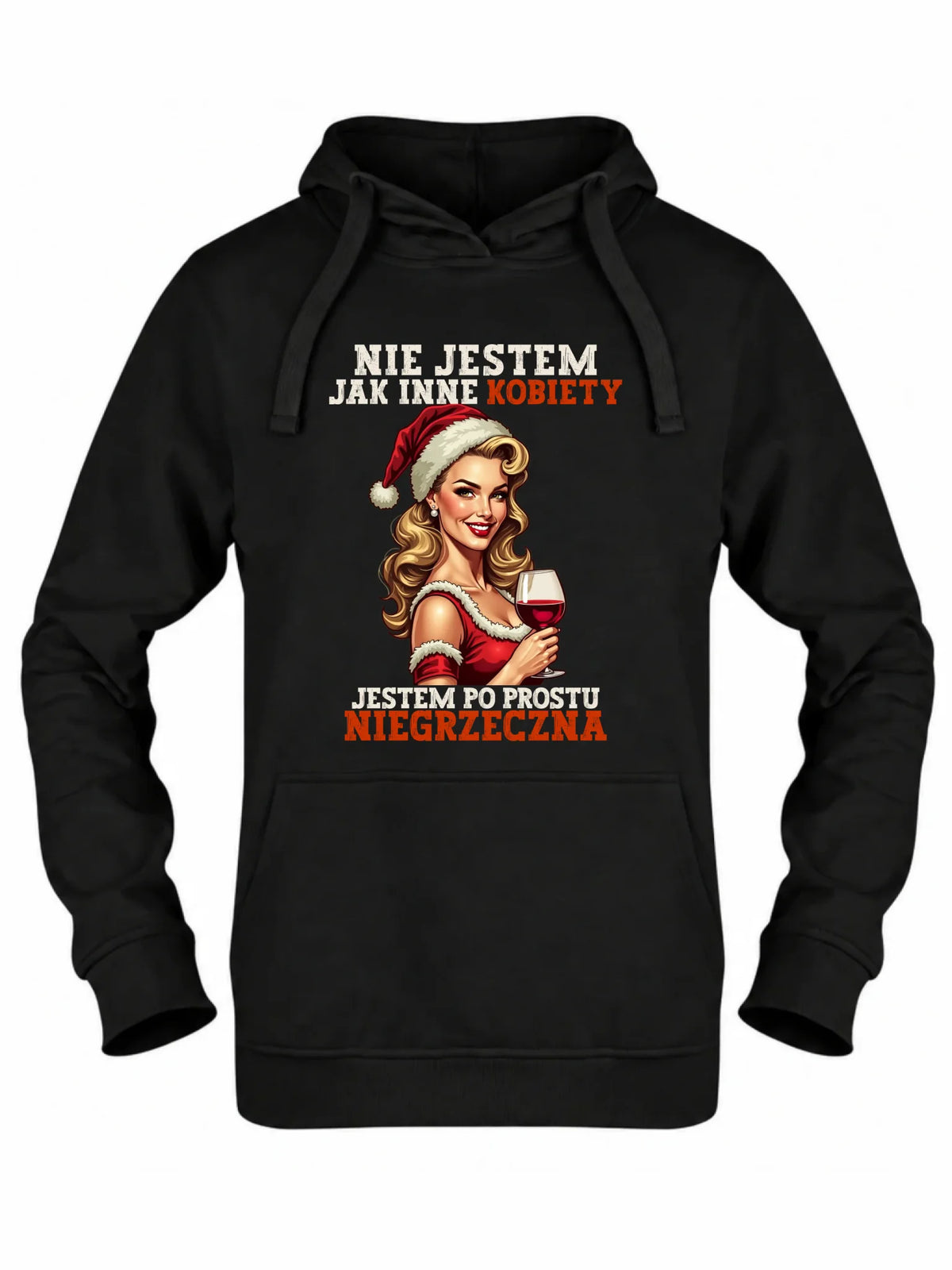 Bluza damska z kapturem świąteczna - prezent dla niej - Nie jestem jak inne kobiety BN03