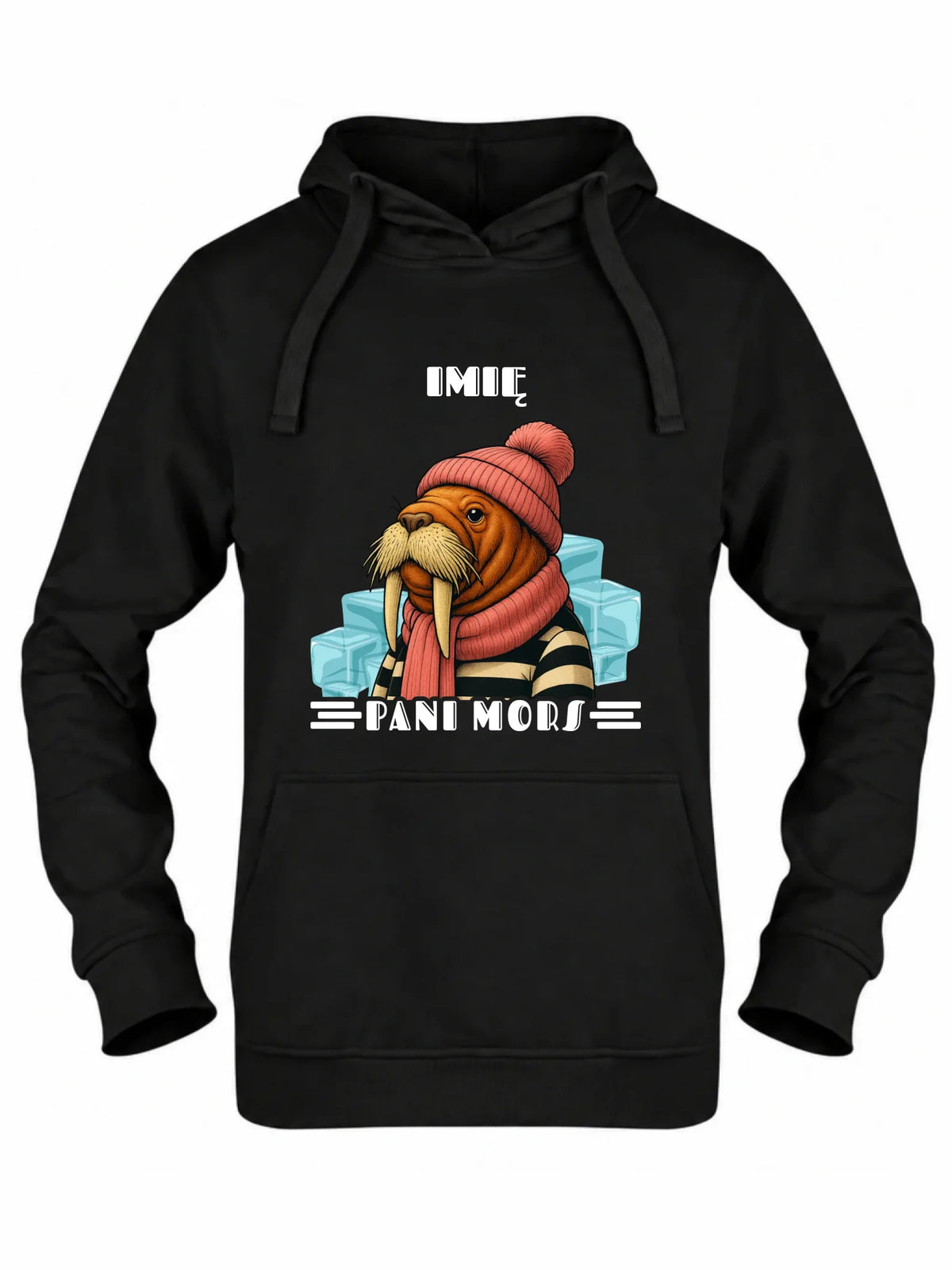 Bluza damska z kapturem - prezent dla morsa - Pani Mors - personalizowana HM16