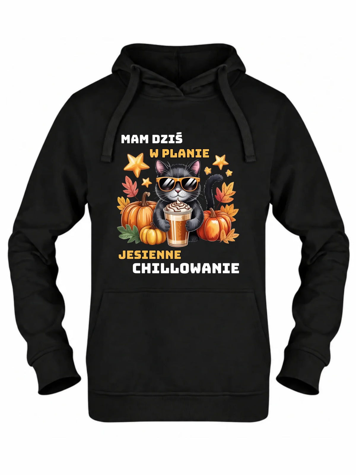 Bluza damska z kapturem jesienna - Mam dziś w planie jesienne chillowanie JS34