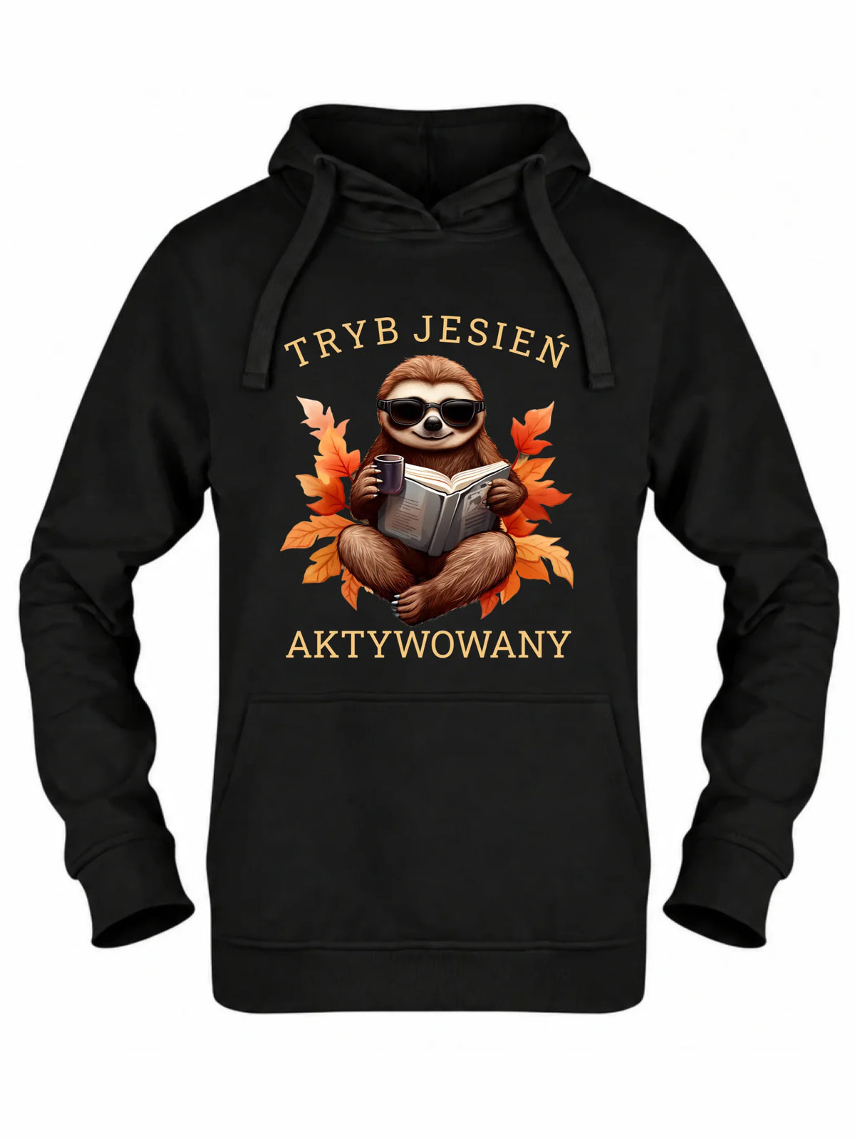 Bluza damska z kapturem jesienna - Leniwiec - Tryb jesień aktywowany JS23
