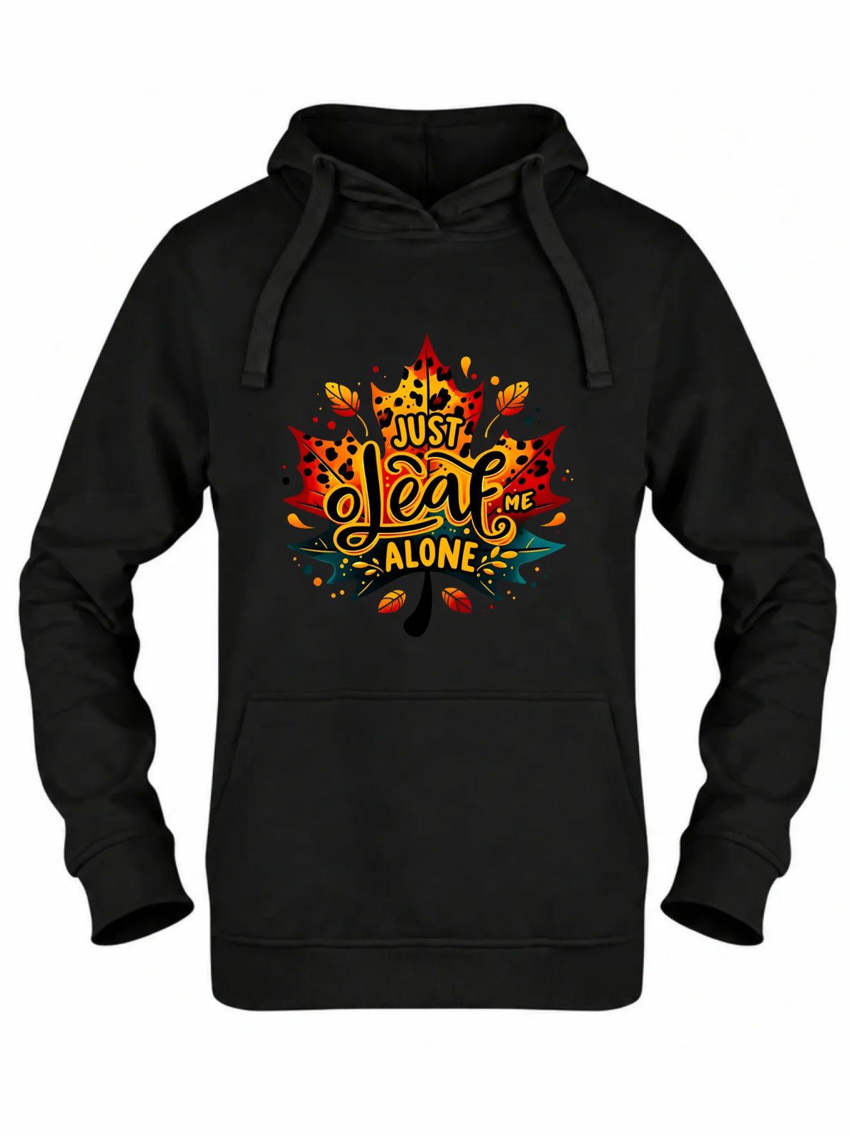 Bluza damska z kapturem jesienna - Just leaf me alone JS22