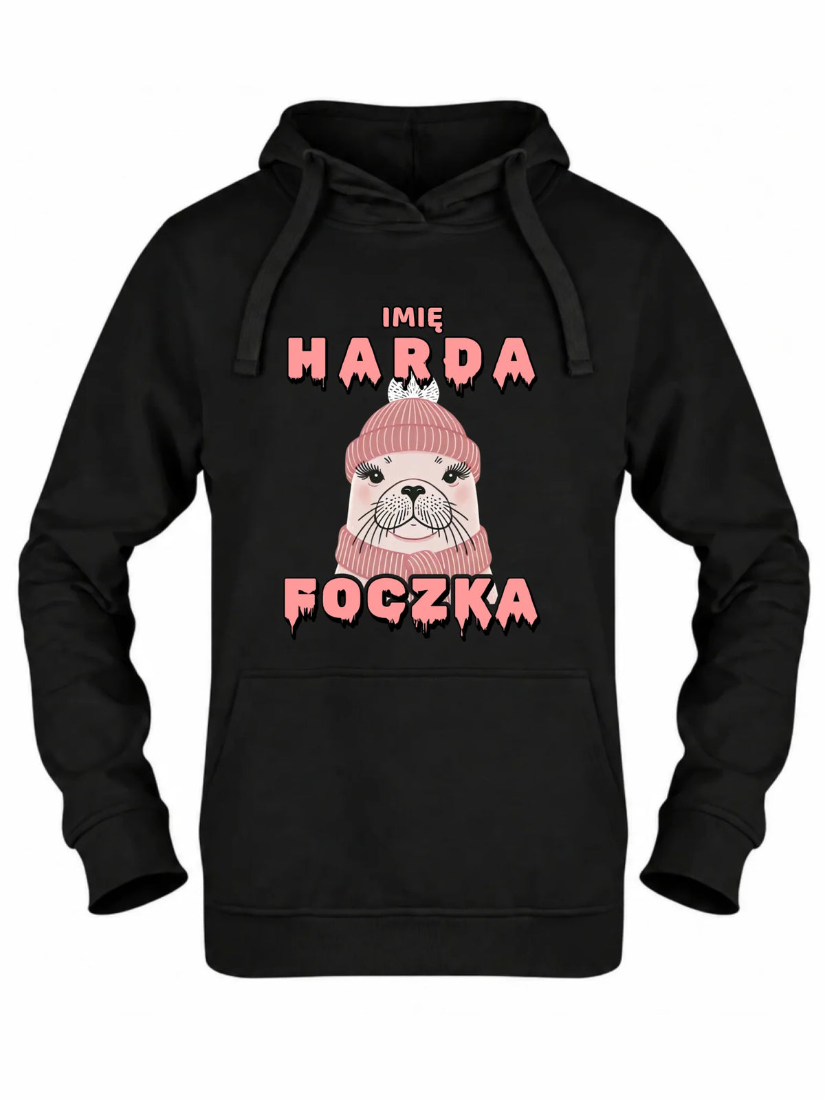 Bluza damska z kapturem - prezent dla morsa - Harda foczka - personalizowana HM05