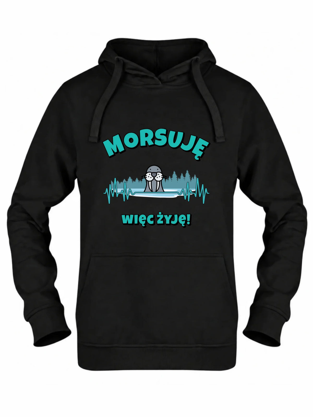 Bluza damska z kapturem - prezent dla morsa - Morsuję więc żyję - Mors HM02