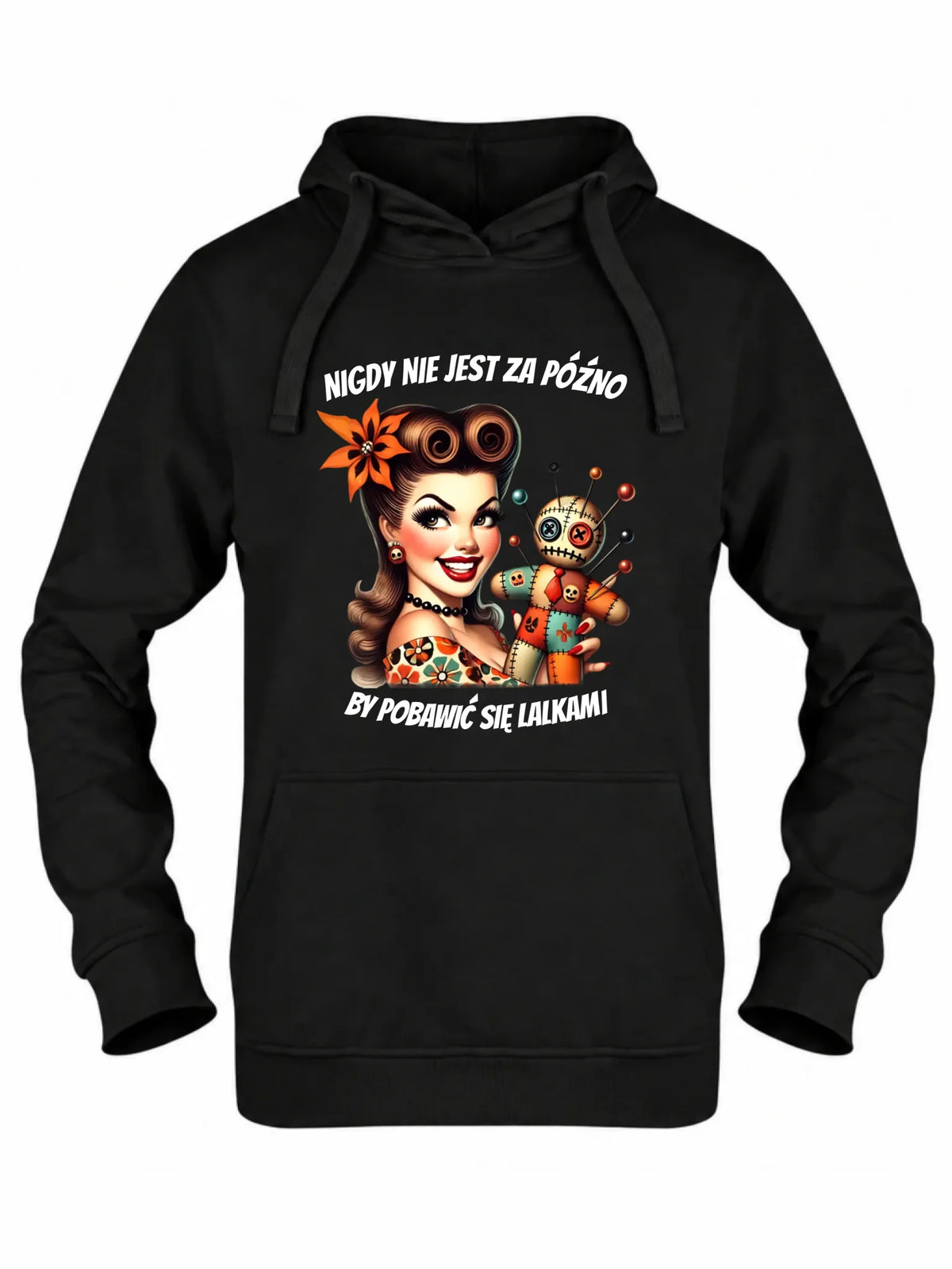 Bluza damska z kapturem - Laleczka Voodoo retro DZ21