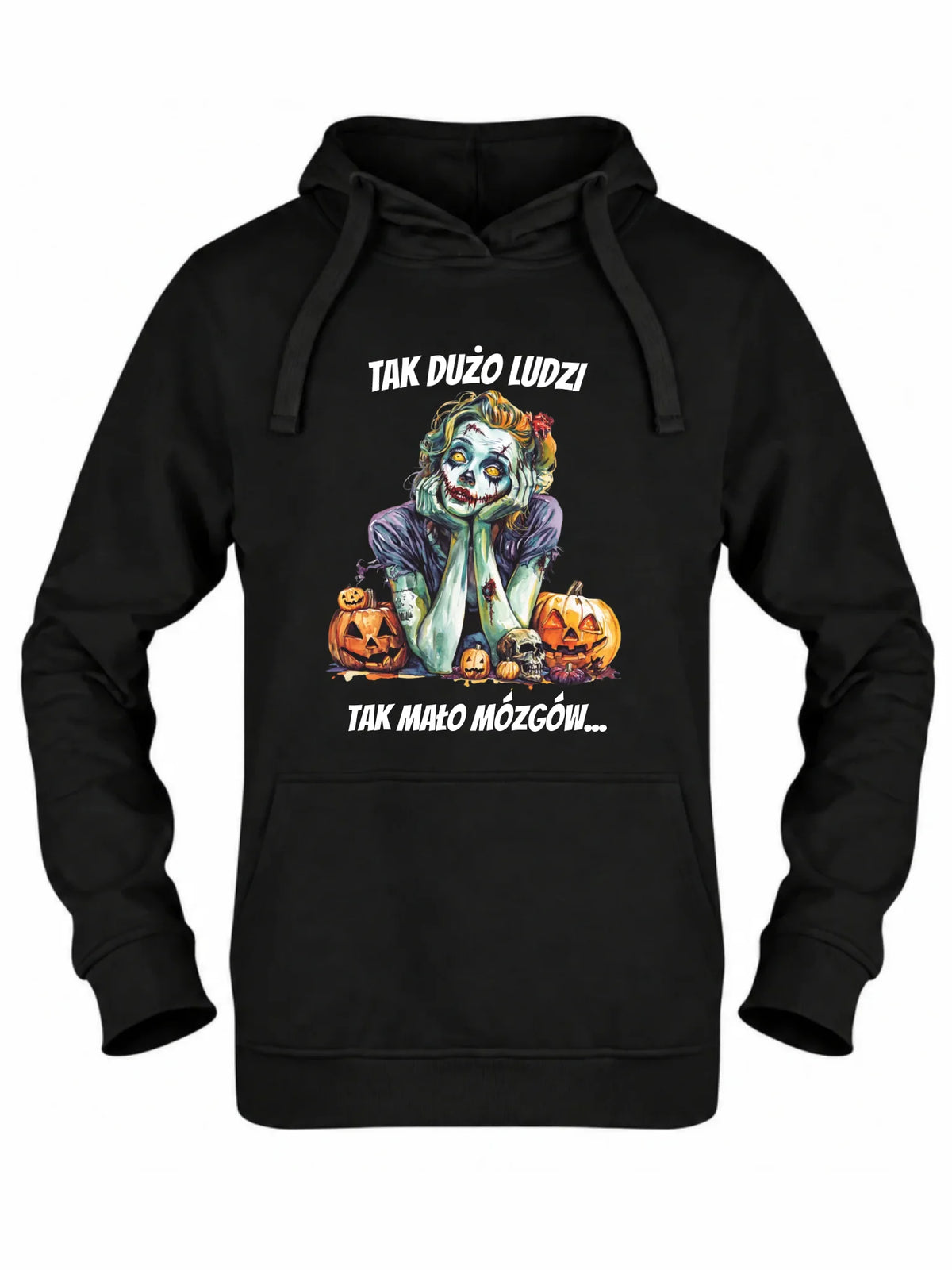 Bluza damska z kapturem na Halloween - Zombie - Tak mało mózgów HL31