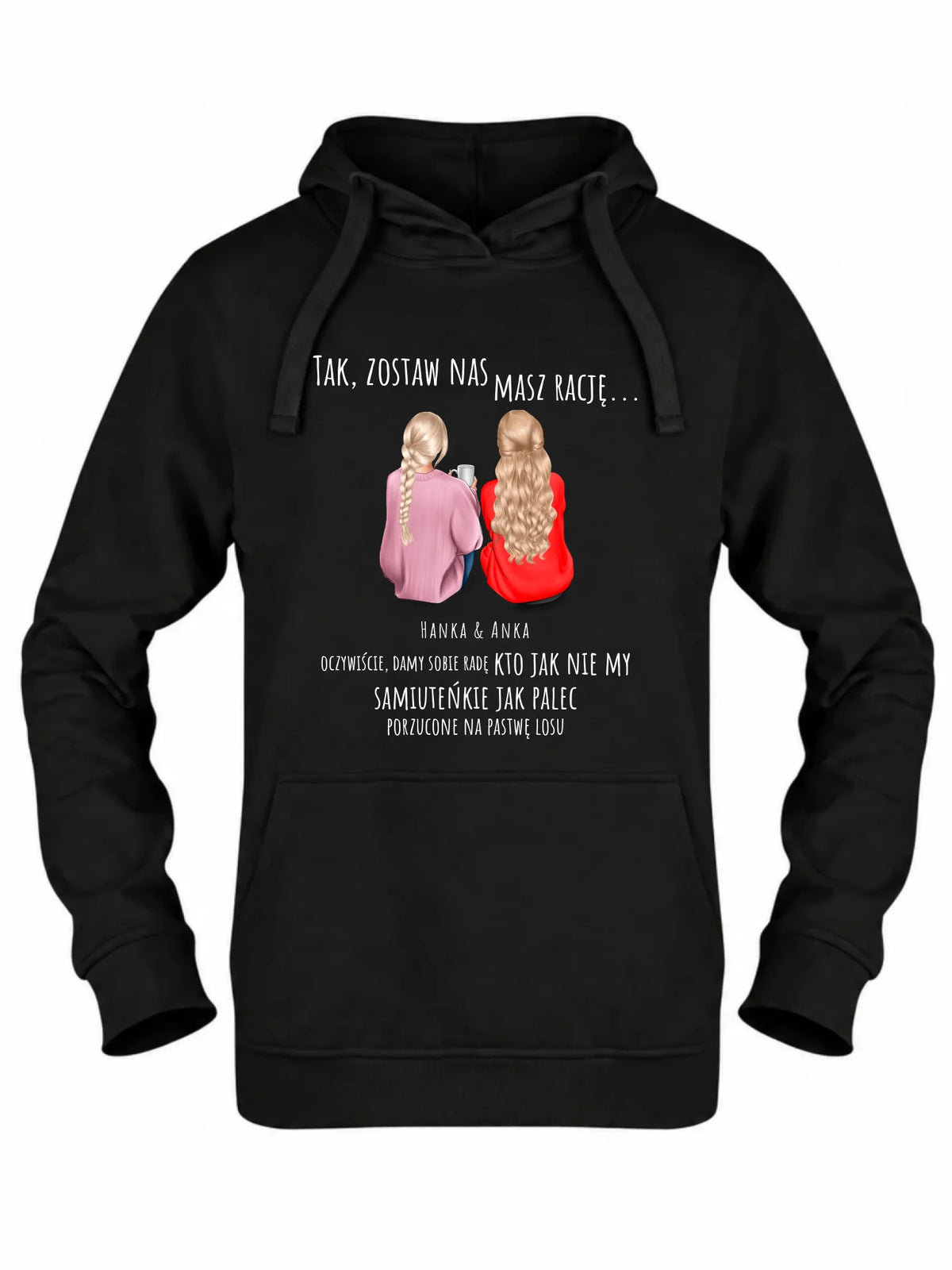 Bluza damska z kapturem na odejście z pracy - prezent od koleżanek - 2-5 osób personalizowana OP16