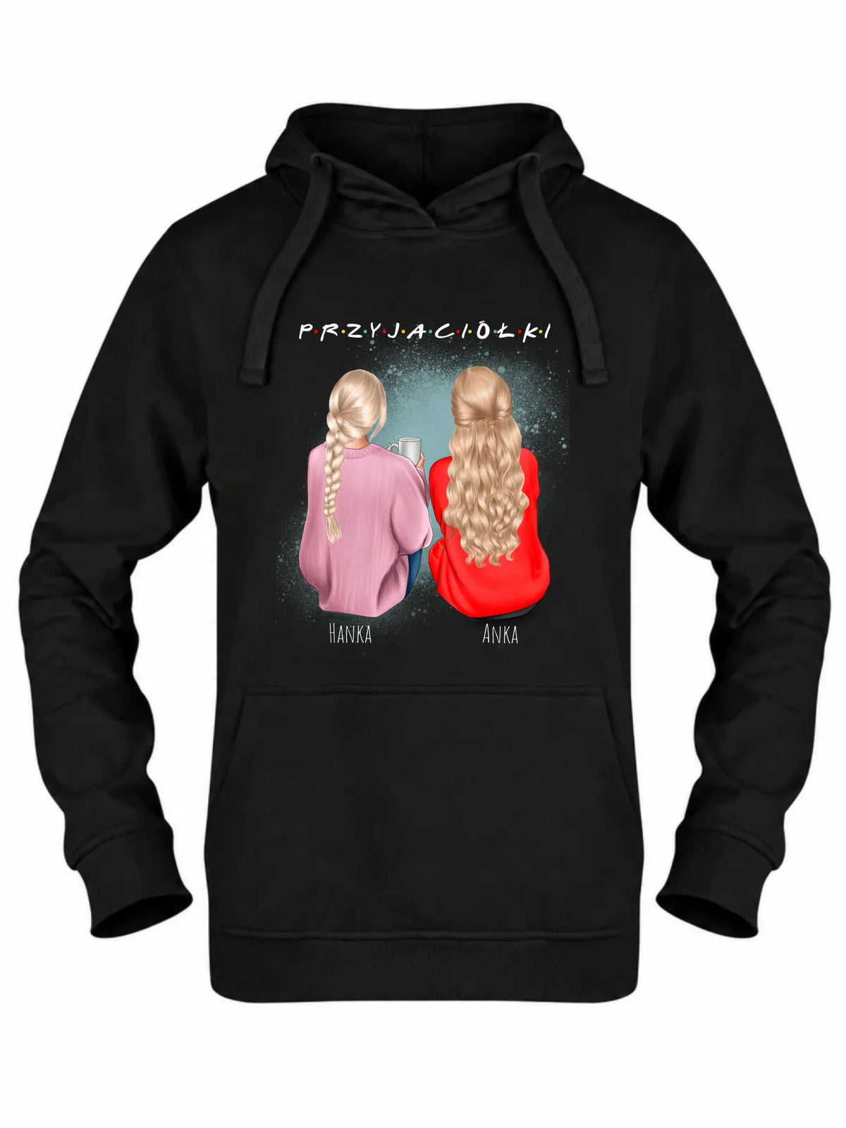 Bluza damska z kapturem - prezent dla przyjaciółki - personalizowane postacie 2-4 osoby PR02