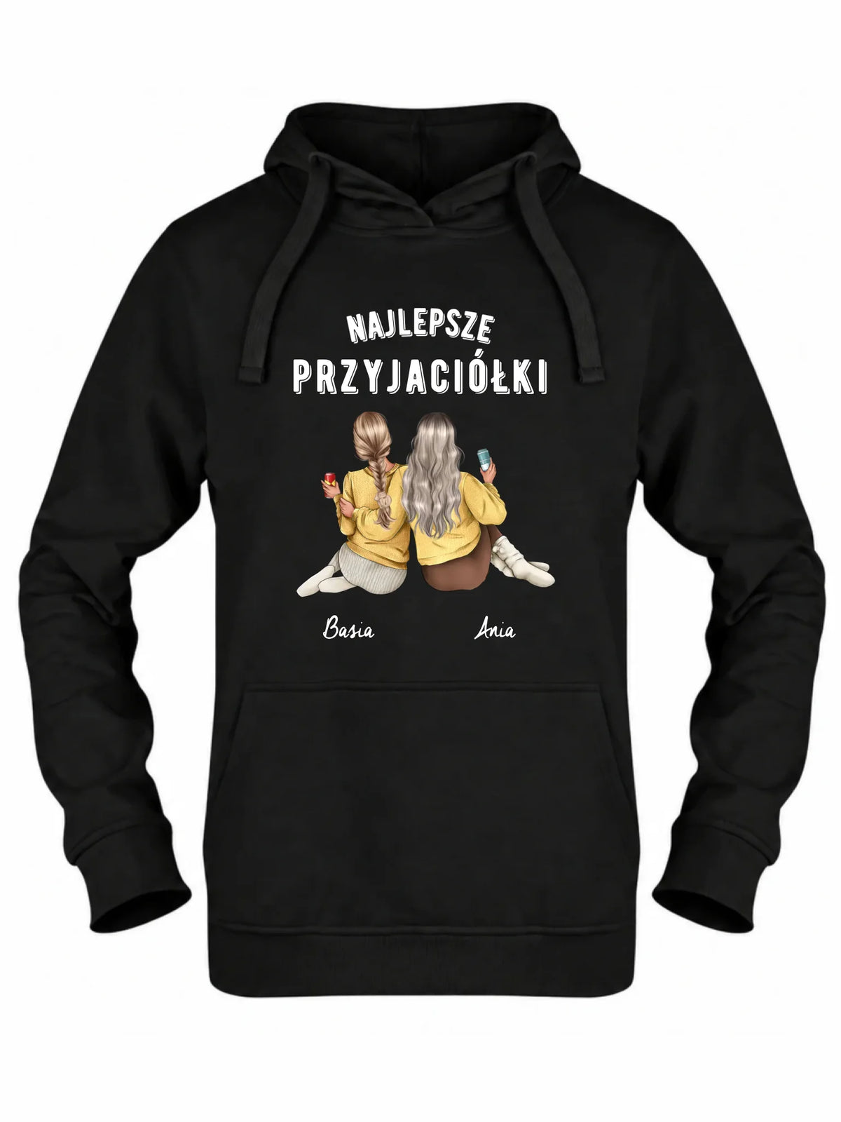 Bluza damska z kapturem - prezent dla przyjaciółek - Najlepsze przyjaciółki 2-4 osób - personalizowana PR01