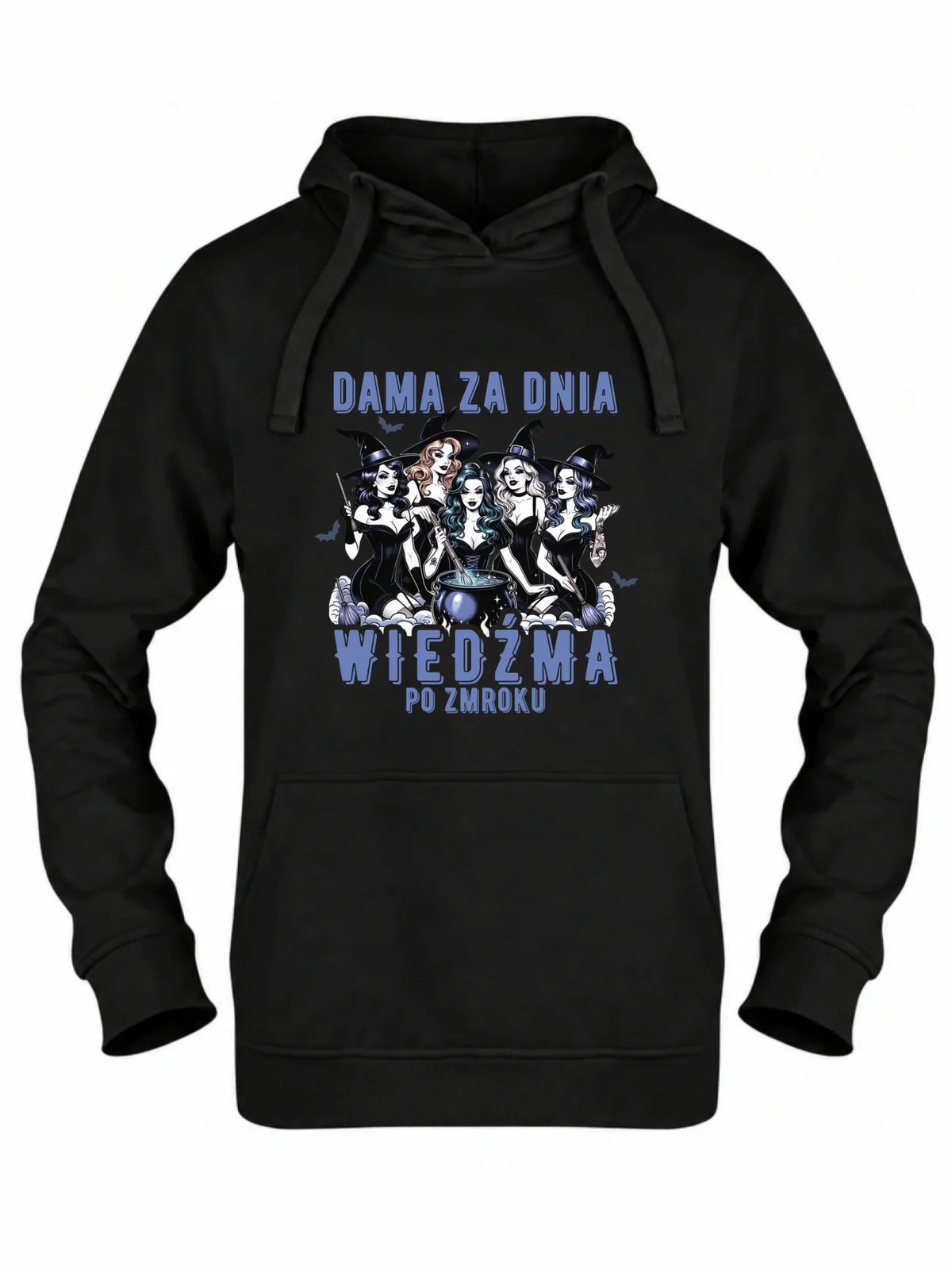 Bluza damska z kapturem - Dama za dnia wiedźma po zmroku HL16