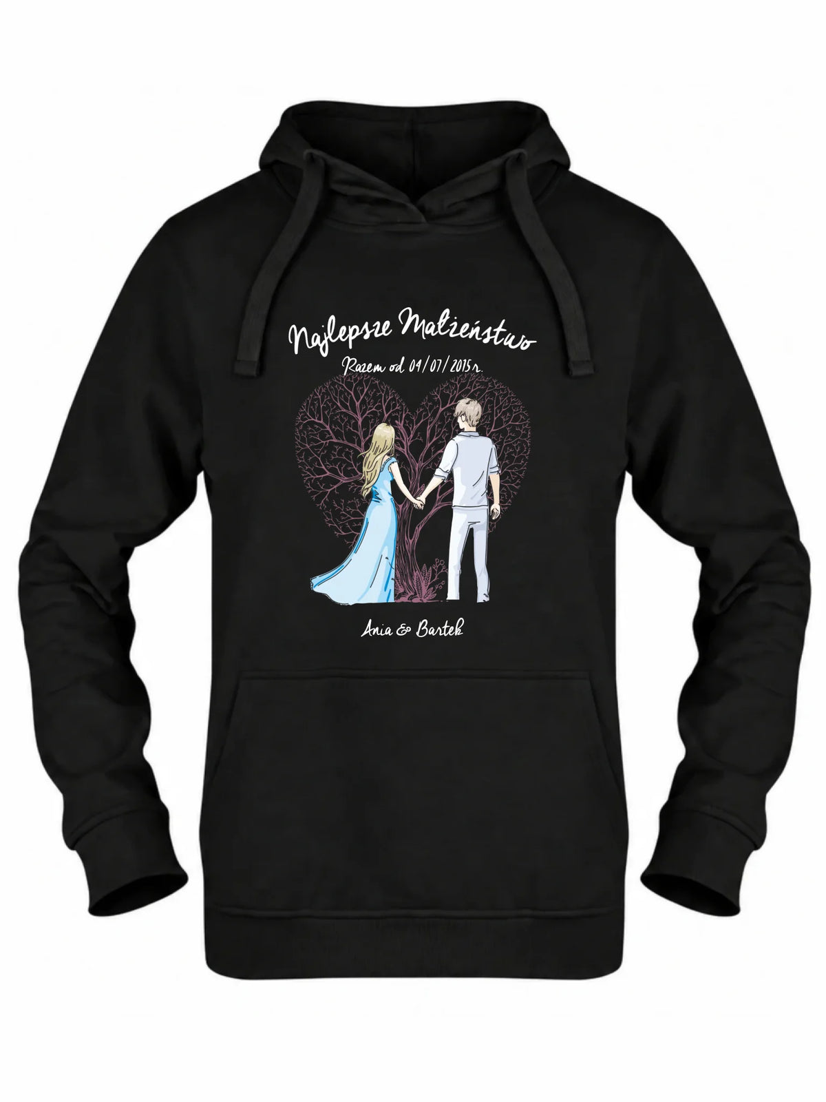 Bluza damska z kapturem dla żony - Najlepsze małżeństwo - personalizowana W03