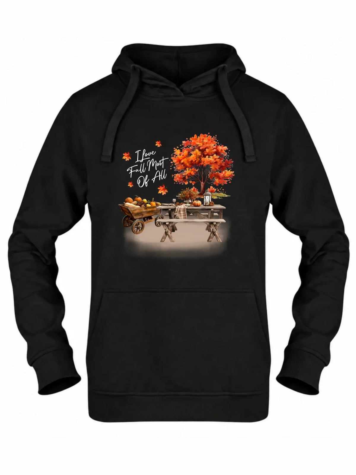 Bluza damska z kapturem jesieniara - Jesienny piknik z dyniami JS04