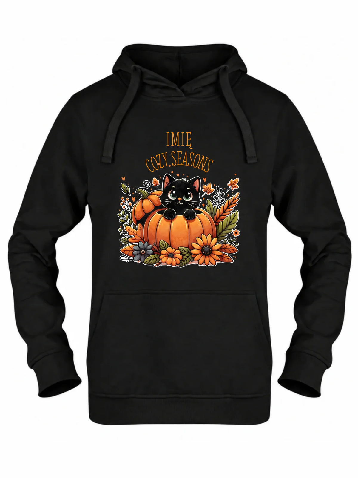 Bluza damska z kapturem jesieniara - Cozy Seasons - personalizowana JS01