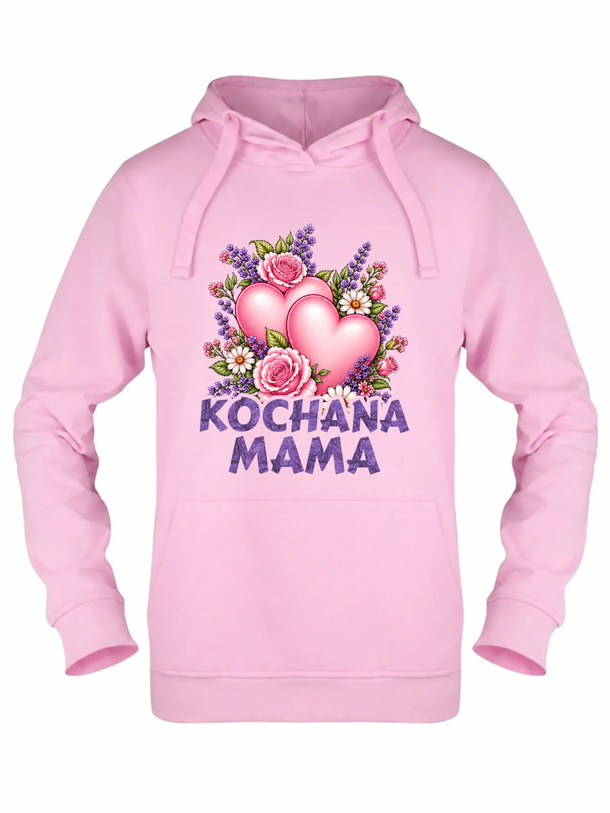 Bluza z kapturem dla mamy - Kochana Mama bukiet z sercem DM46