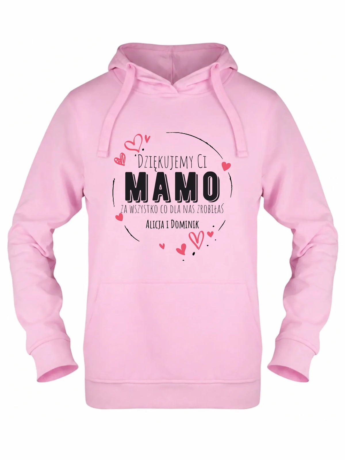 Bluza z kapturem dla mamy - Dziękujemy Ci Mamo - personalizowana DM43