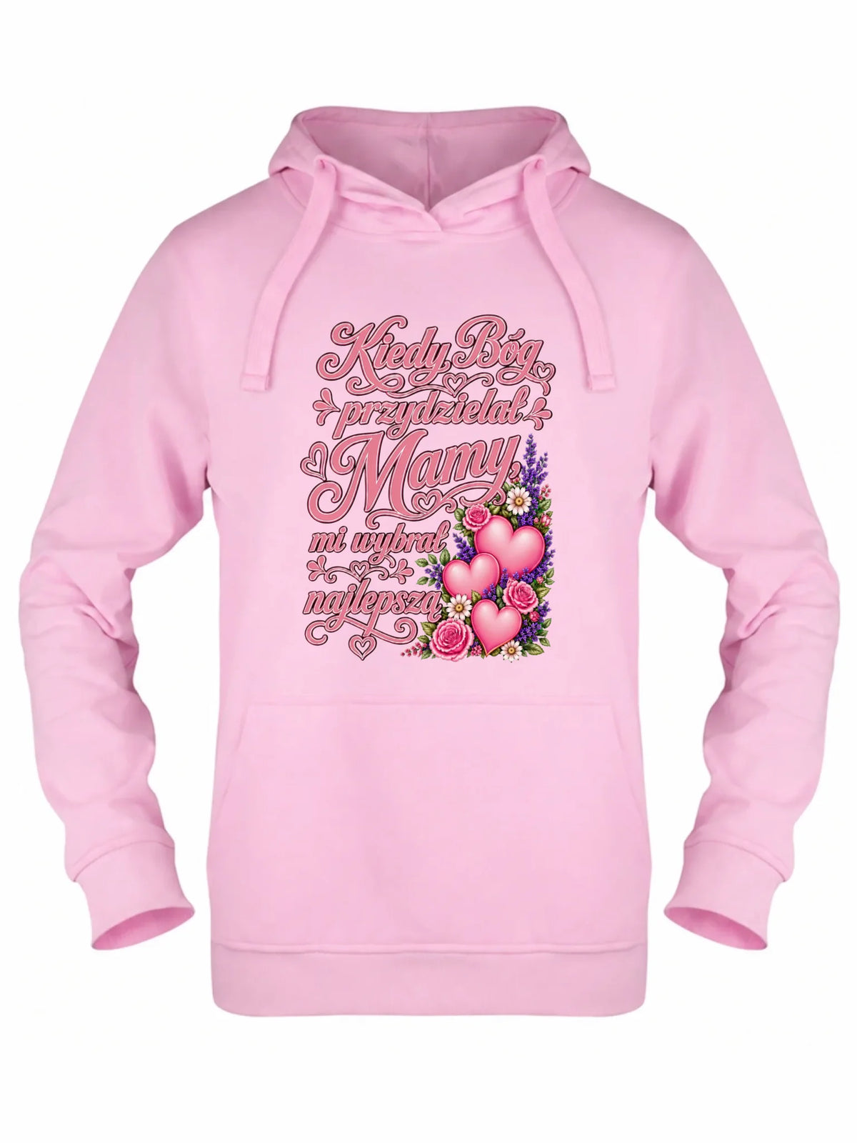 Bluza z kapturem dla mamy - Kiedy Bóg przydzielał mamy mi wybrał najlepszą DM29