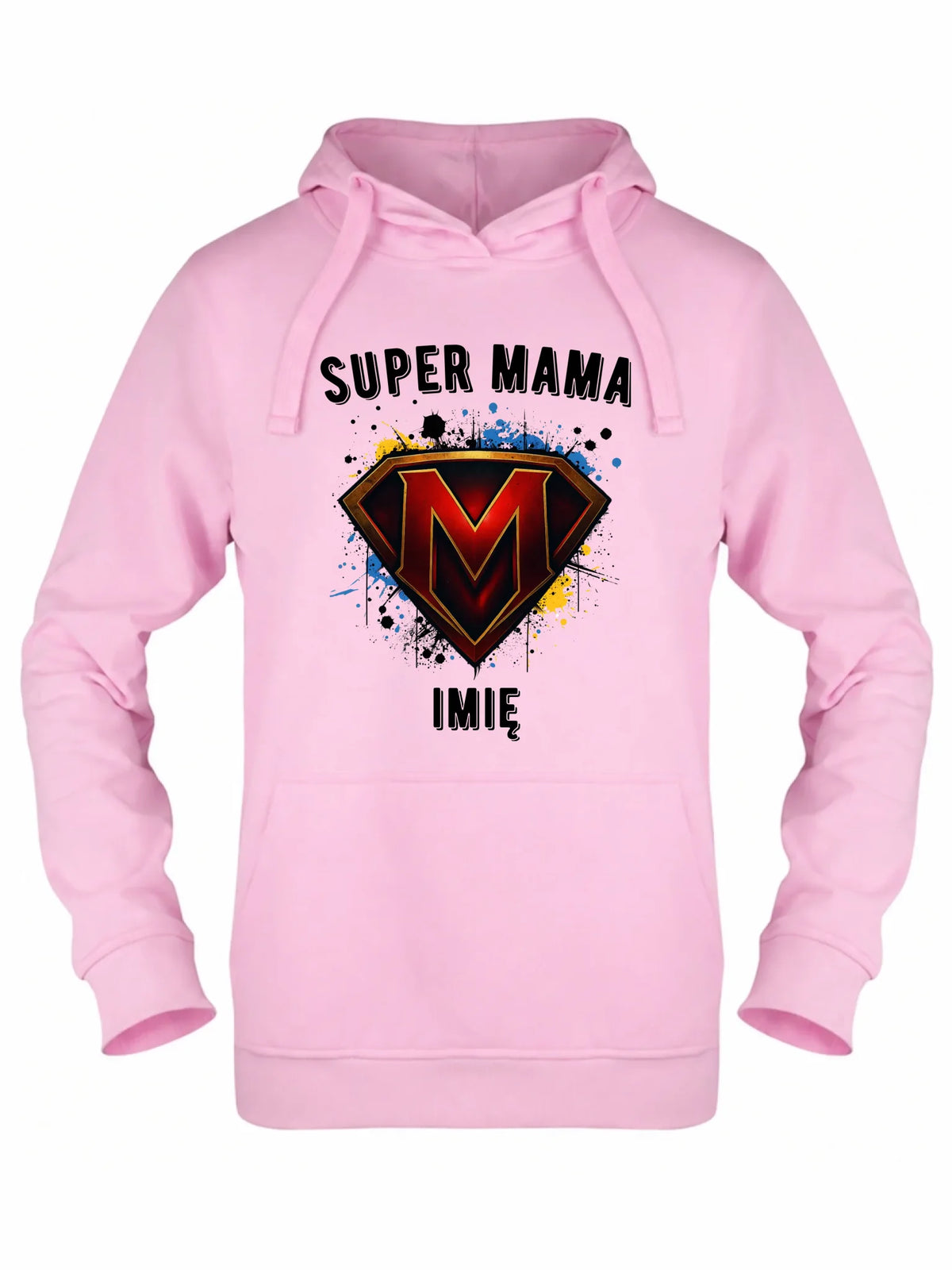 Bluza z kapturem dla mamy - Super Mama - personalizowana DM07