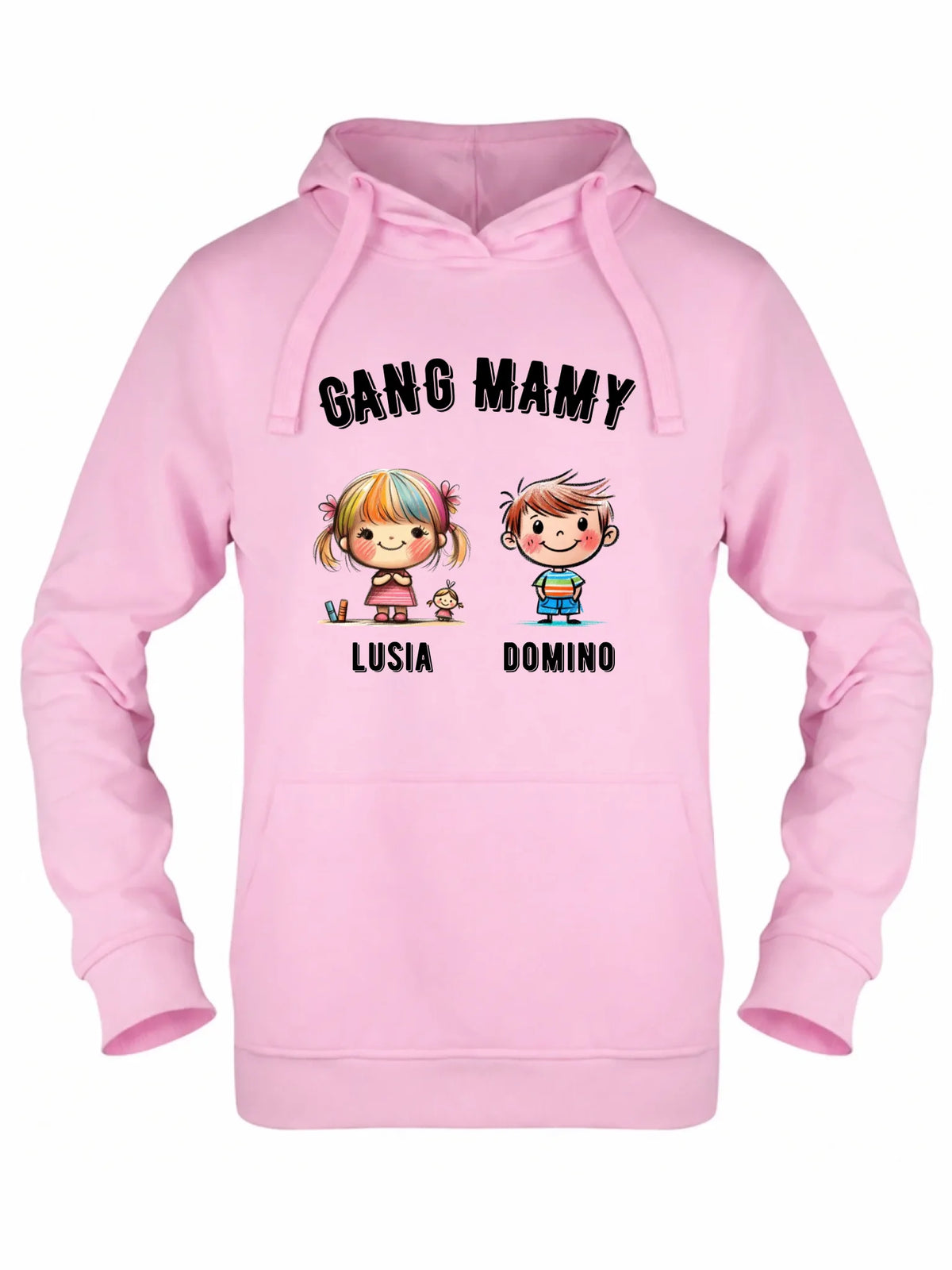 Bluza z kapturem dla mamy z imionami dzieci - Gang mamy - personalizowana DM09