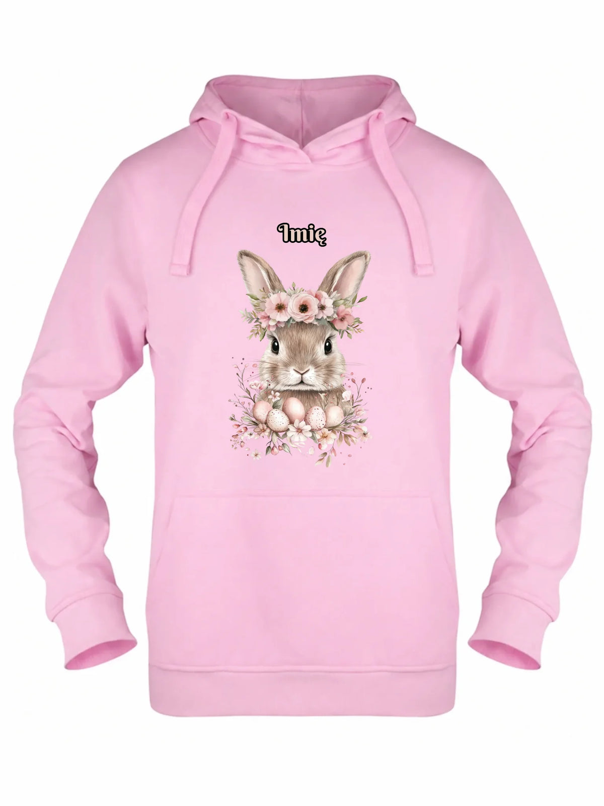 Bluza damska z kapturem na Wielkanoc - Zajączek Boho - personalizowana WN05