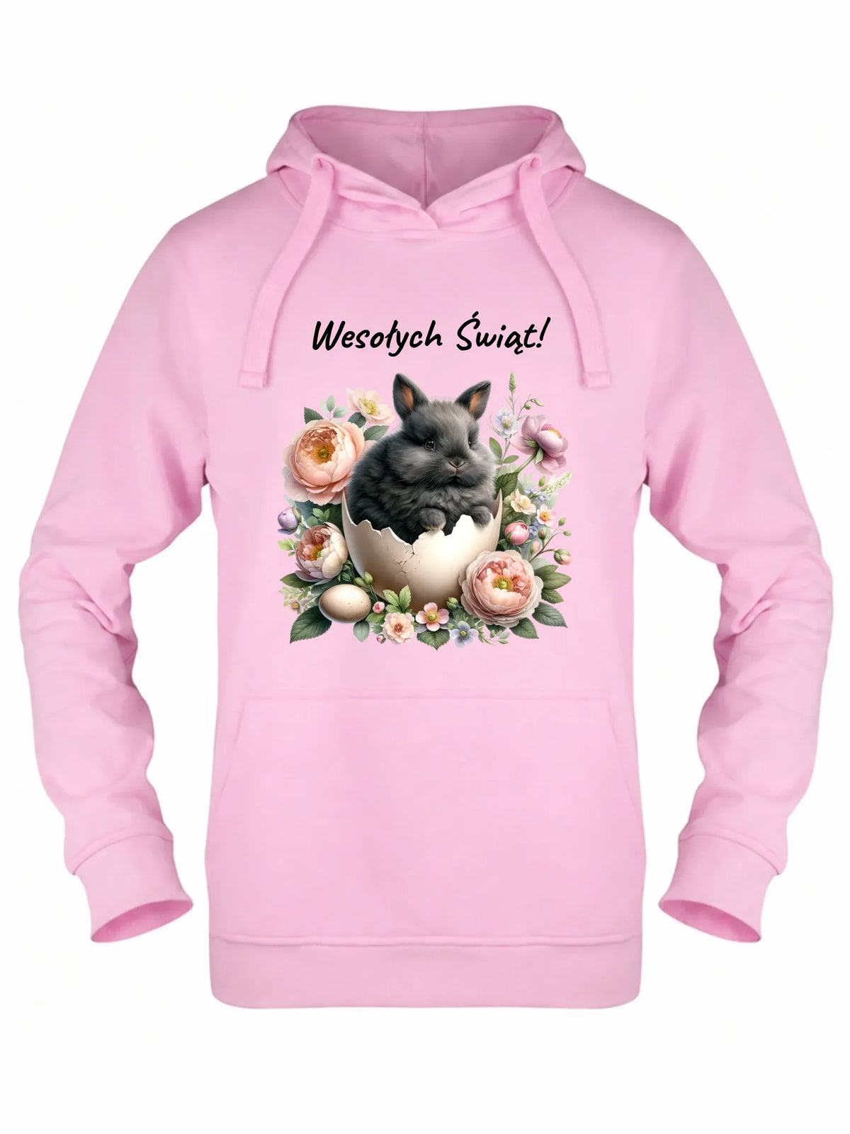 Bluza damska z kapturem na Wielkanoc - Zajączek w pisance Wesołych Świąt WN03